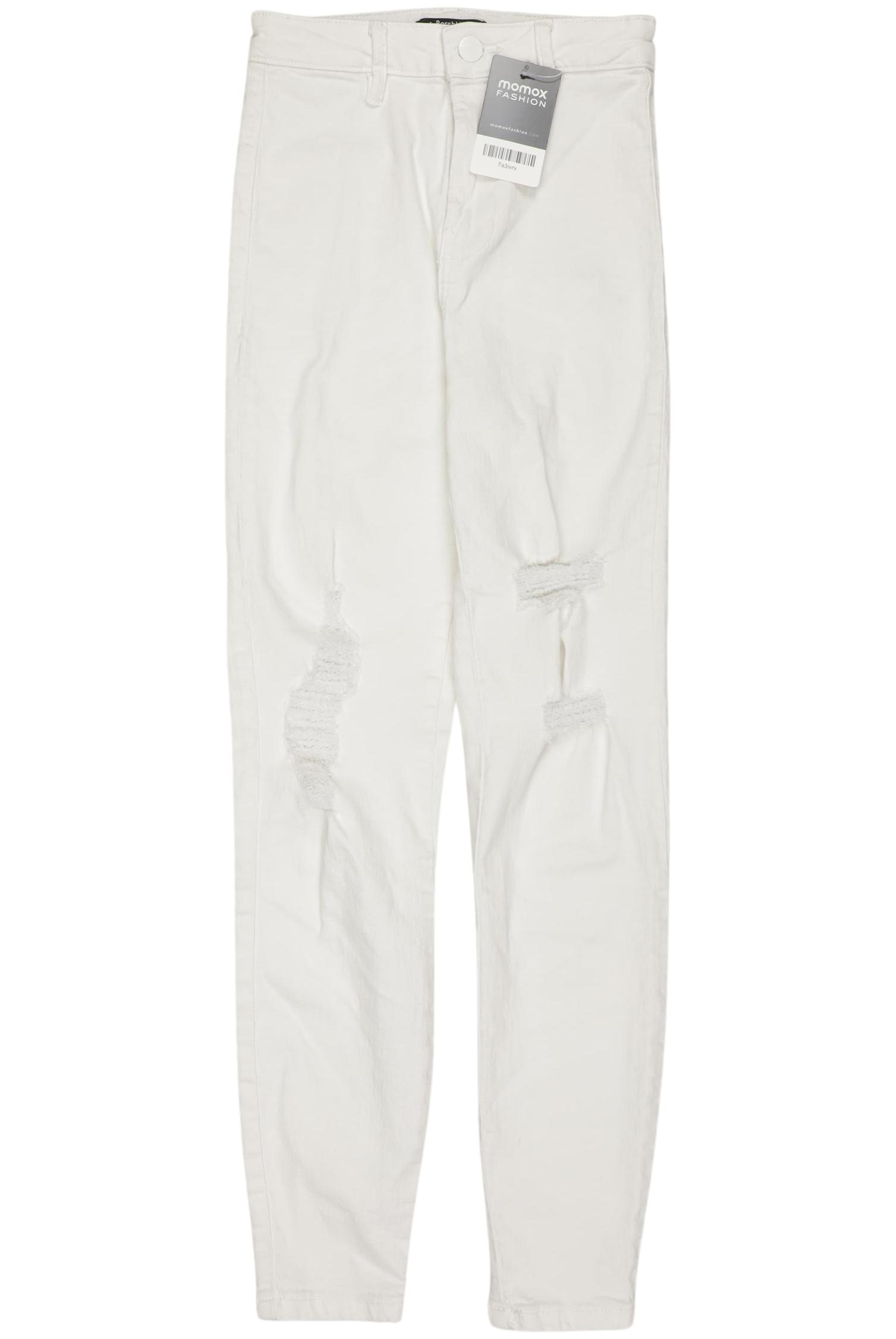 

bershka Damen Jeans, weiß, Gr. 34