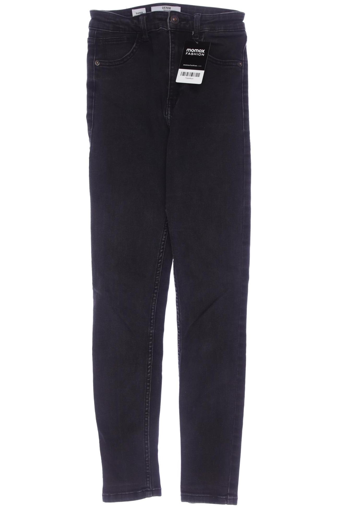 

bershka Damen Jeans, schwarz, Gr. 34