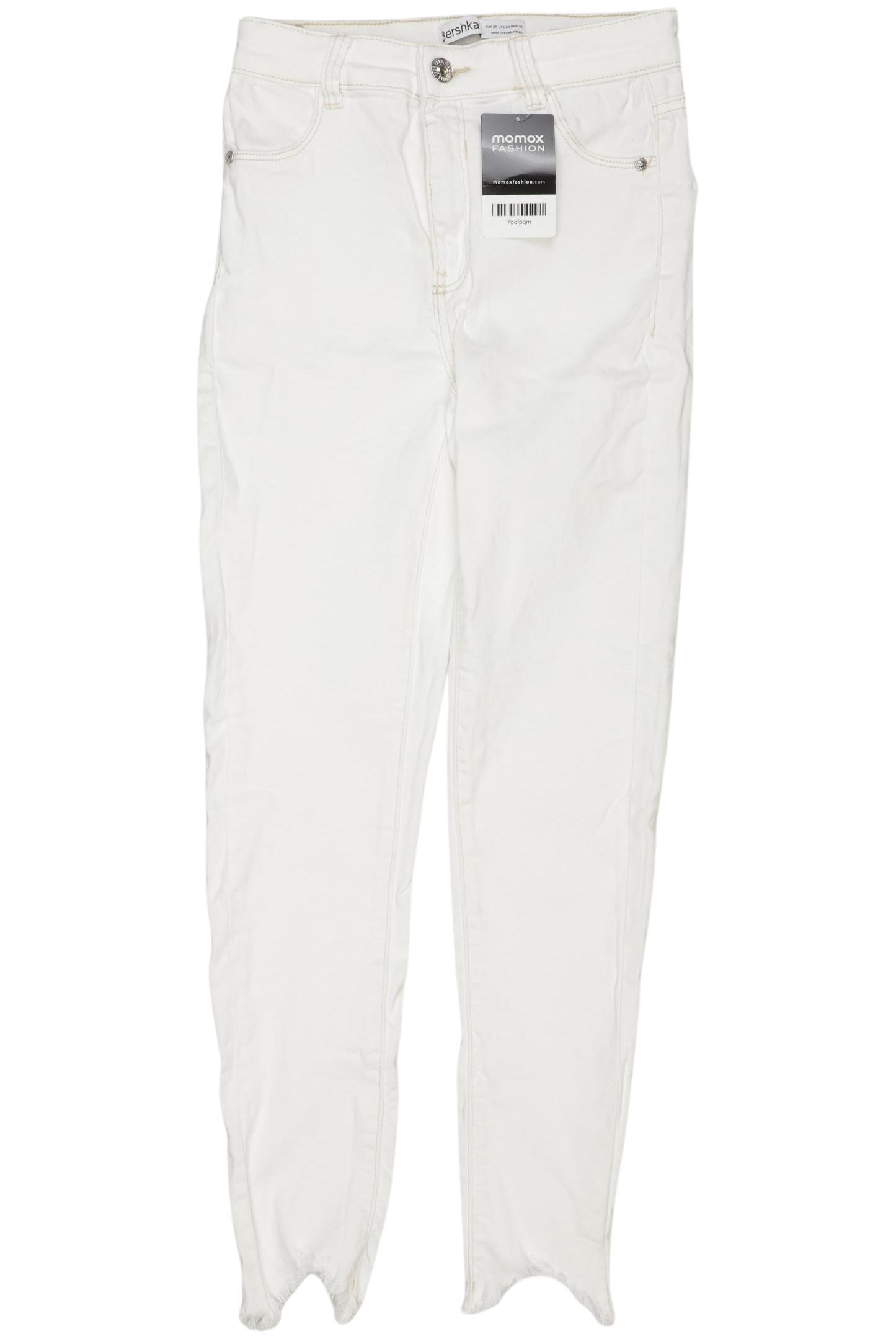 

bershka Damen Jeans, weiß, Gr. 36