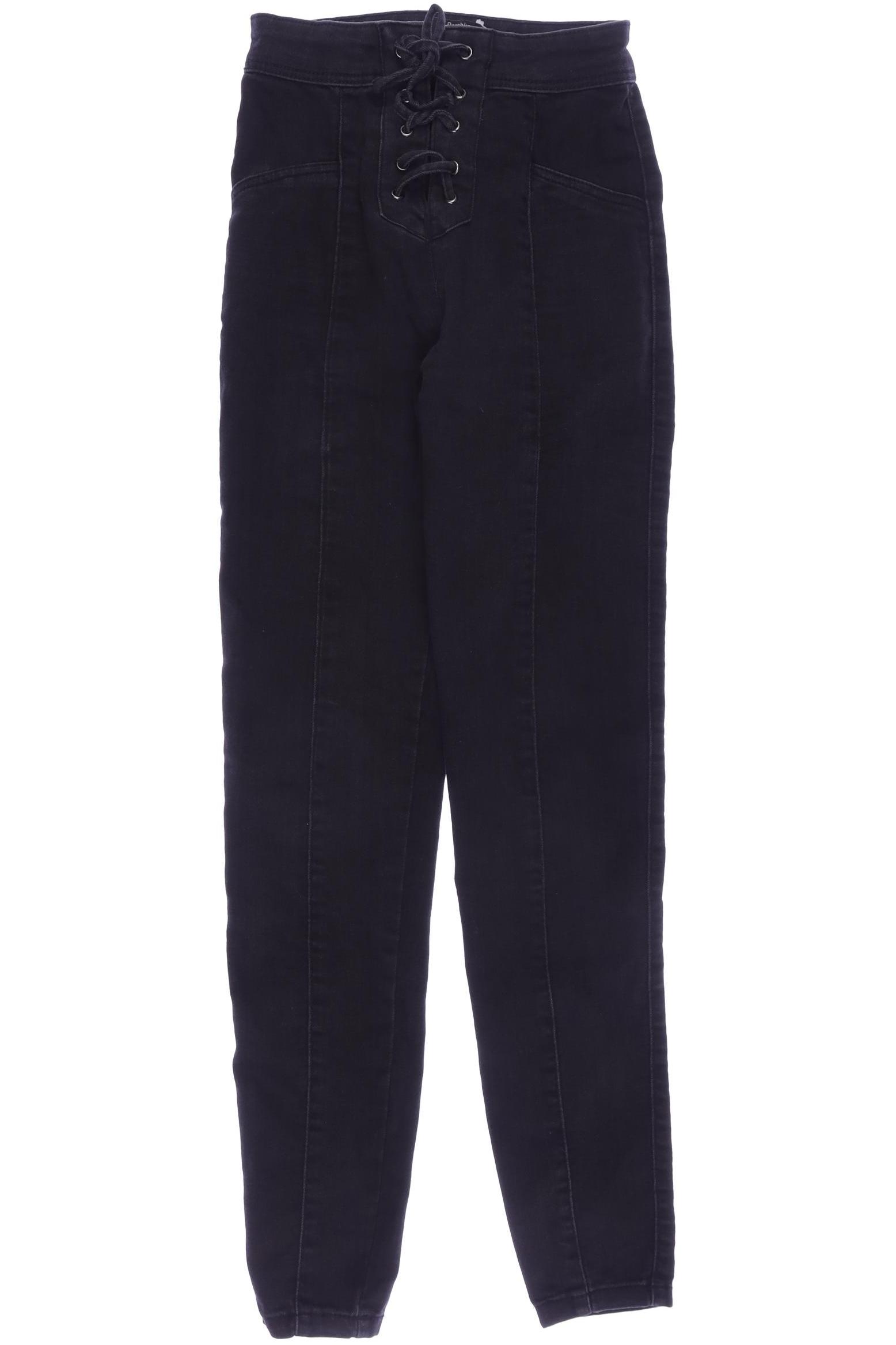 

bershka Damen Jeans, schwarz, Gr. 36