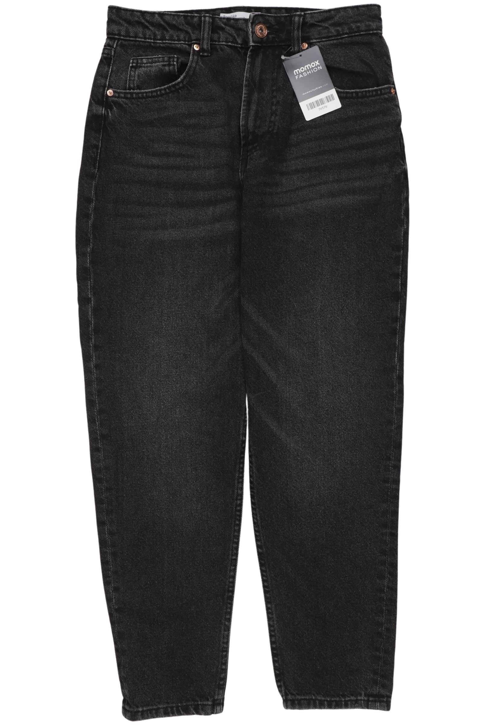 

bershka Damen Jeans, schwarz, Gr. 36