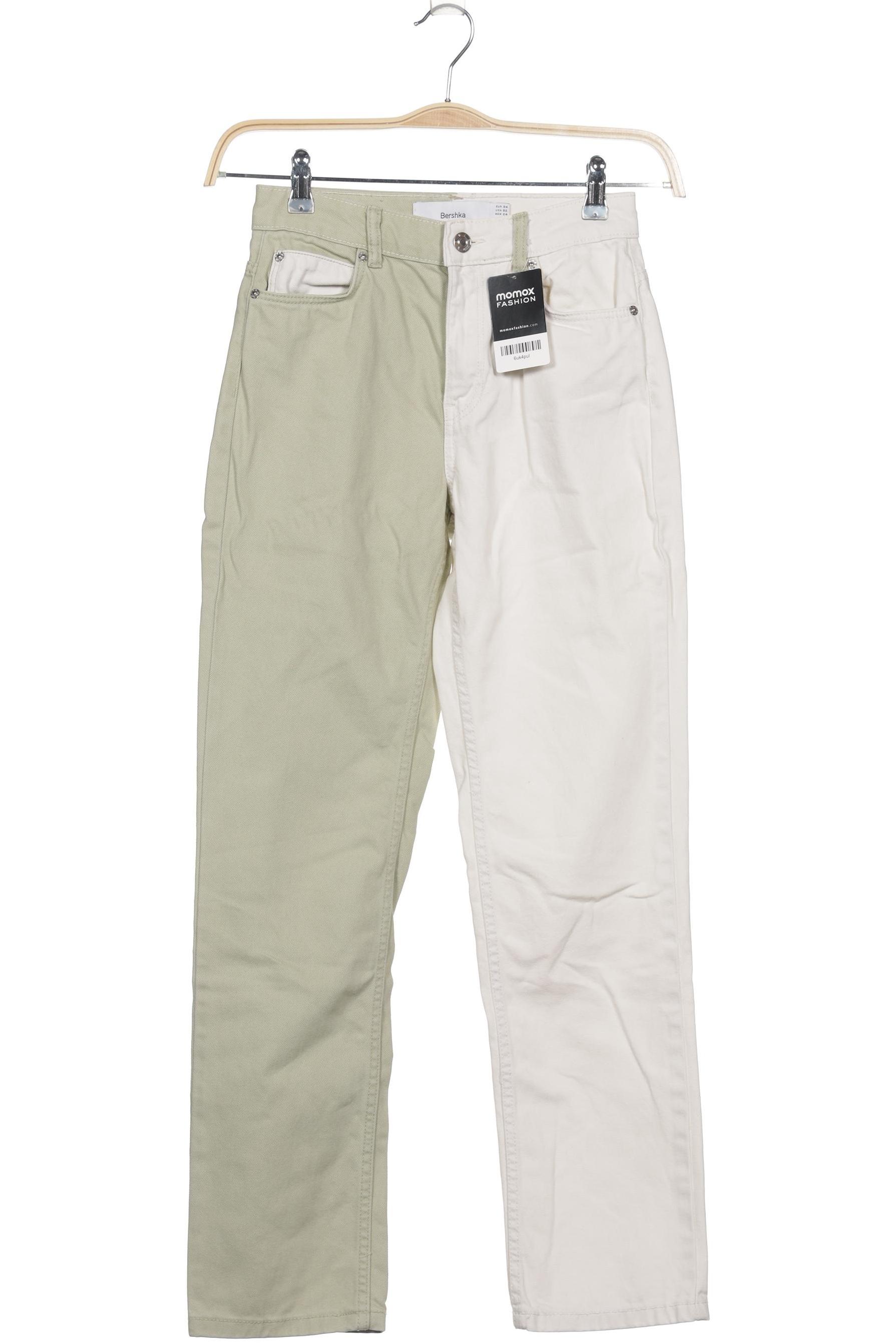 

bershka Damen Jeans, grün, Gr. 34