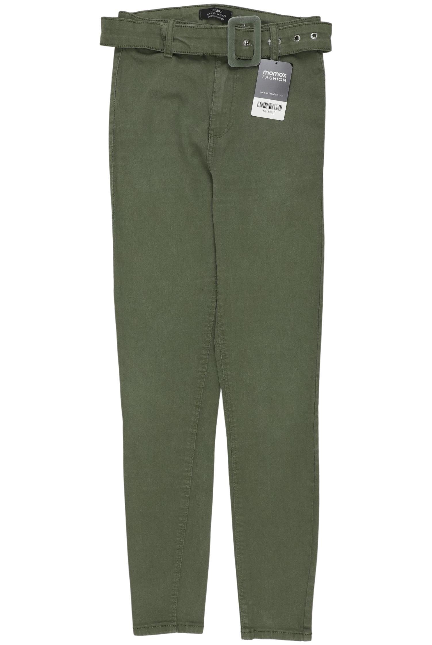 

bershka Damen Jeans, grün, Gr. 36