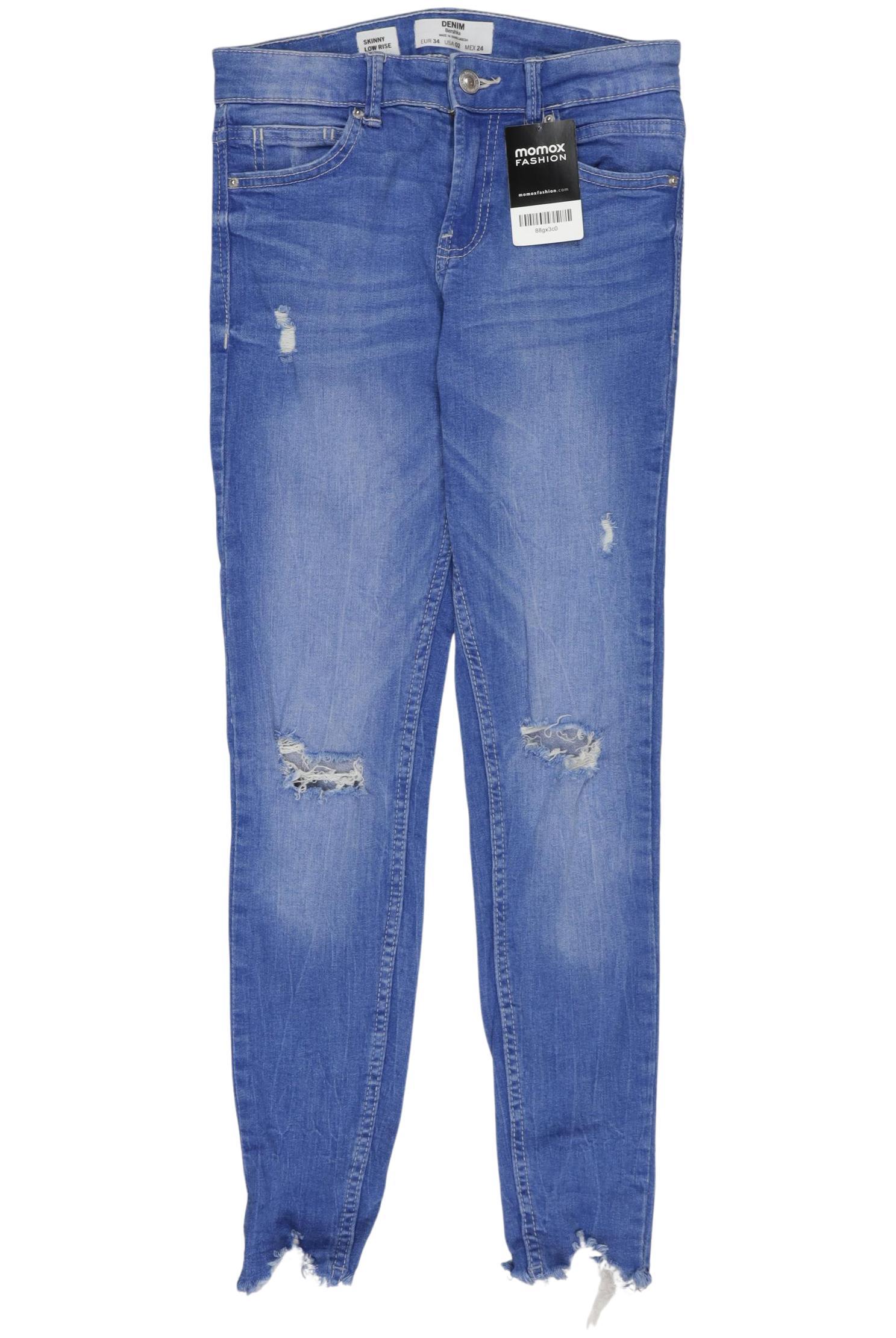 

bershka Damen Jeans, blau, Gr. 34