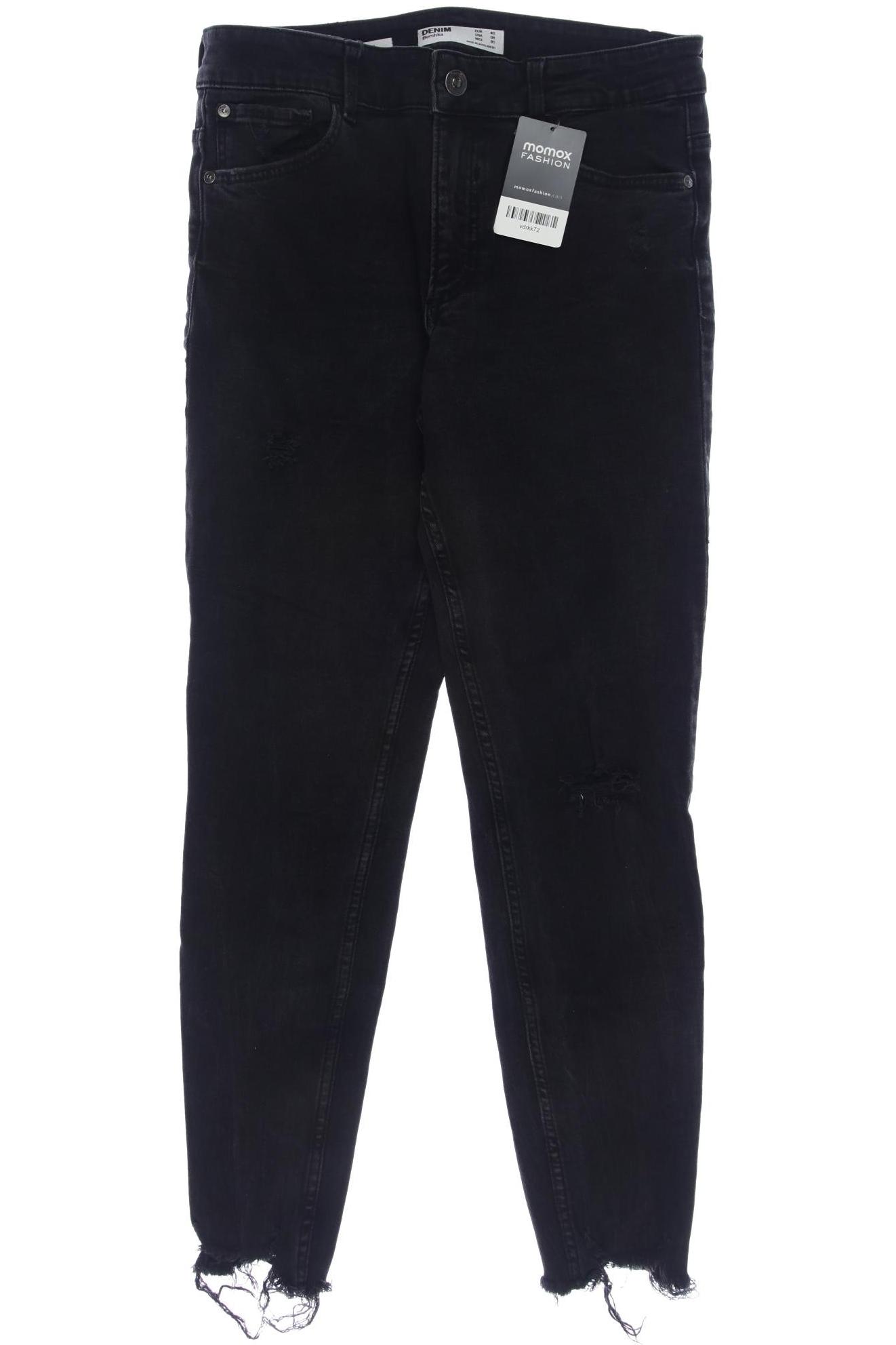 

bershka Damen Jeans, grau, Gr. 40