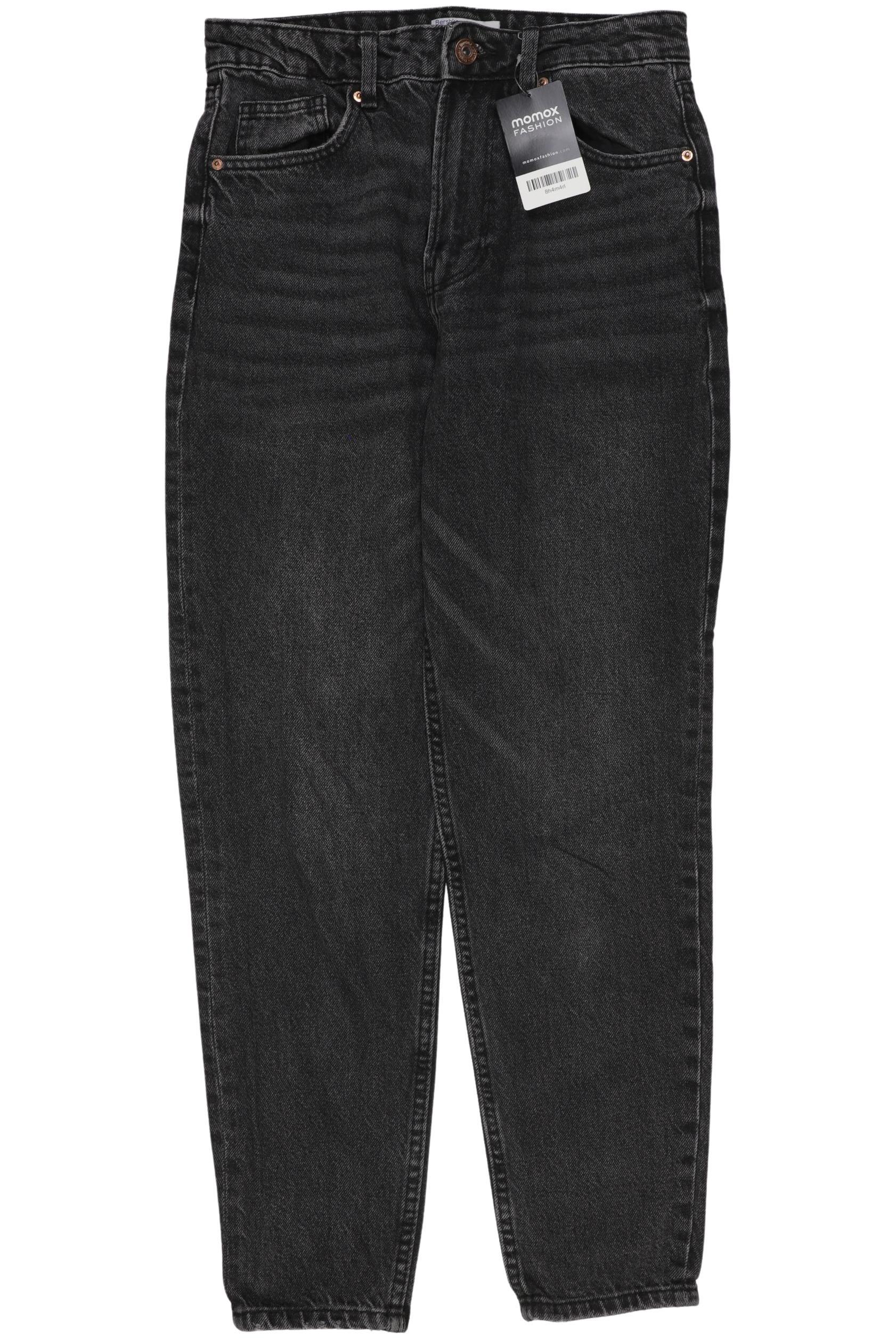 

bershka Damen Jeans, schwarz, Gr. 36