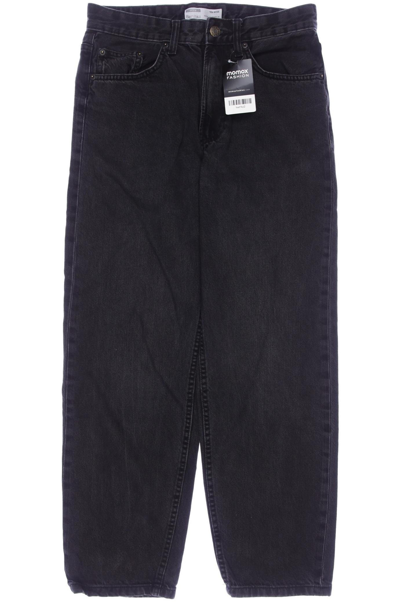 

bershka Damen Jeans, schwarz, Gr. 38