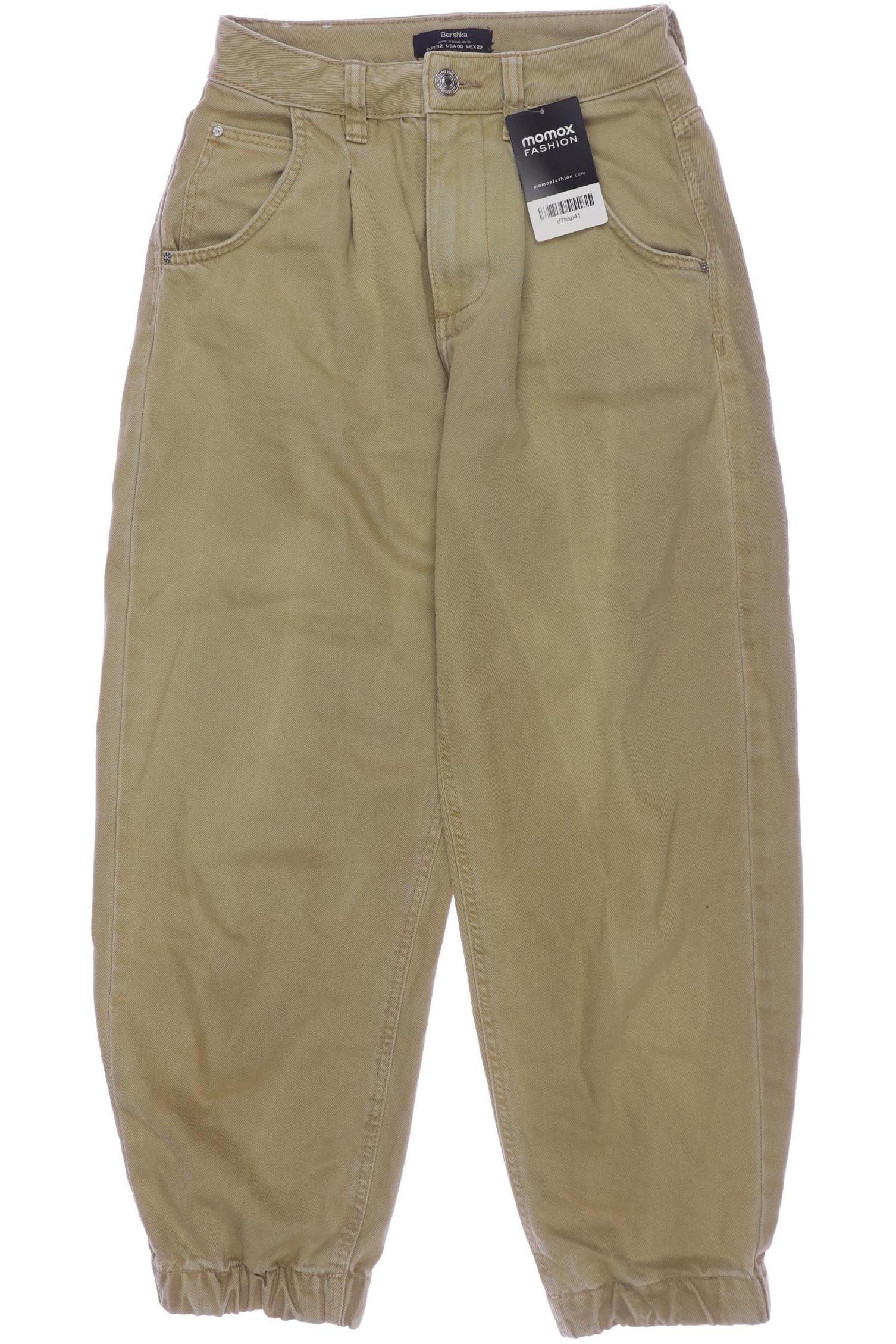 

bershka Damen Jeans, beige, Gr. 32