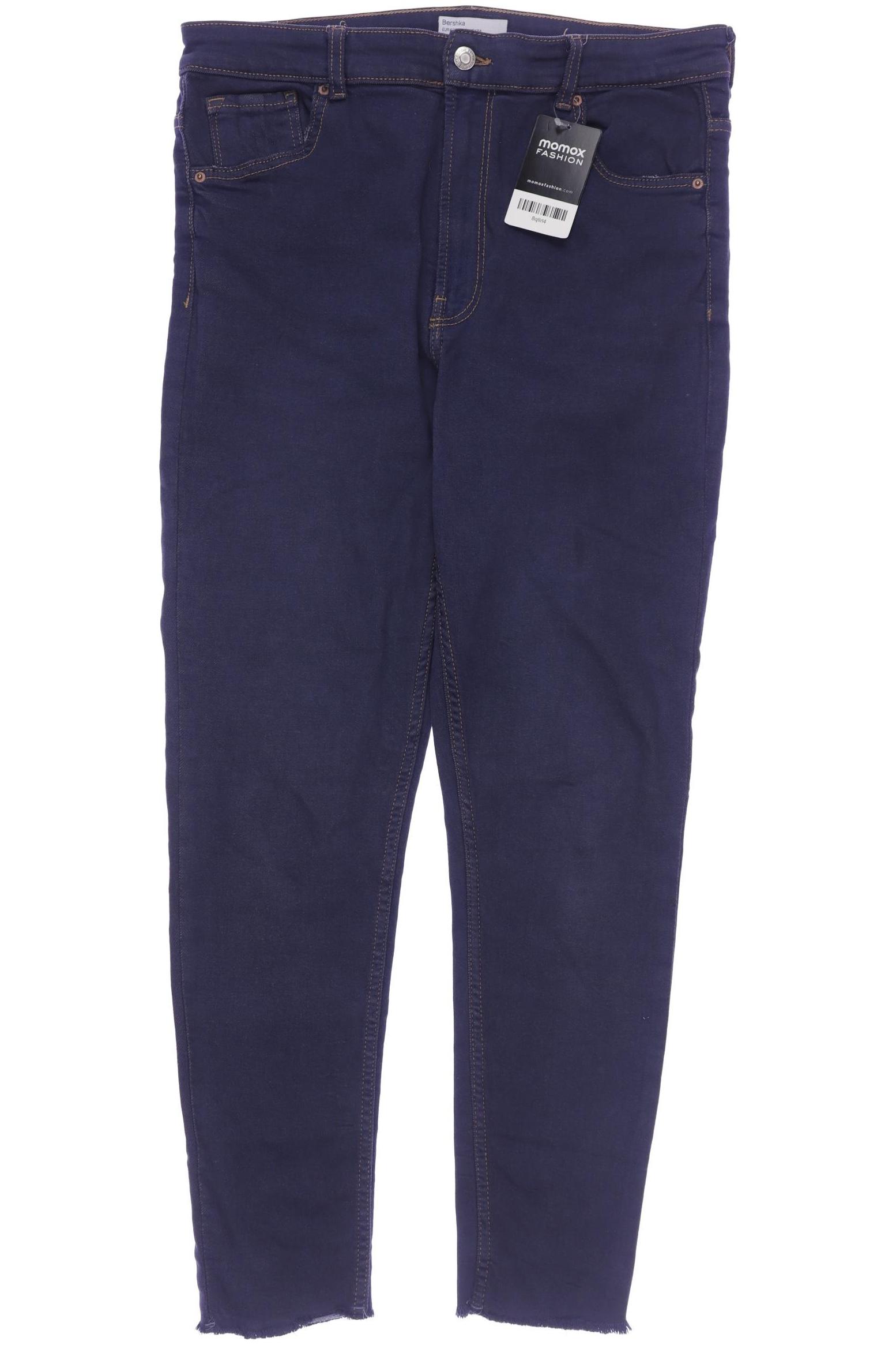 

bershka Damen Jeans, marineblau, Gr. 44