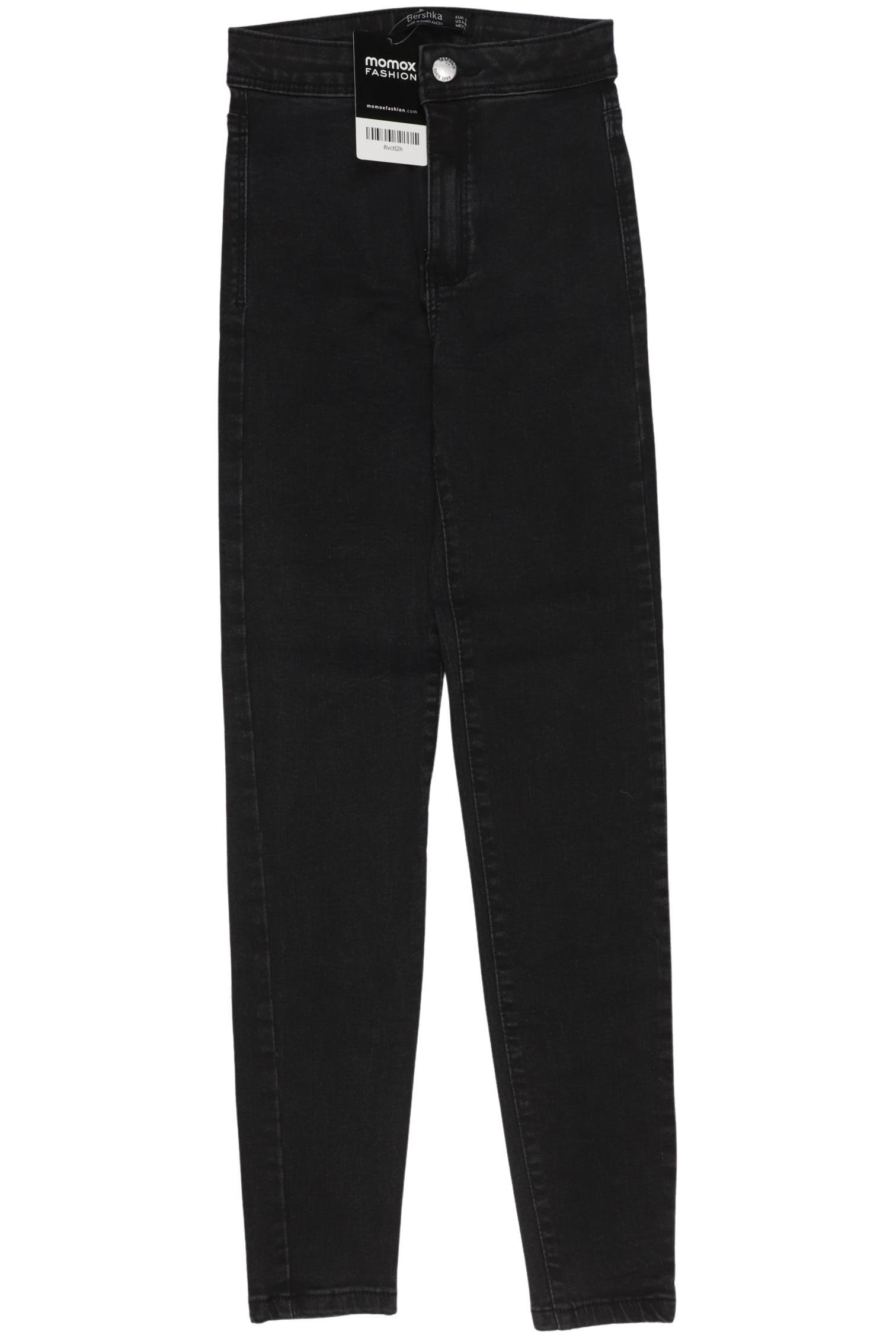 

bershka Damen Jeans, schwarz, Gr. 32