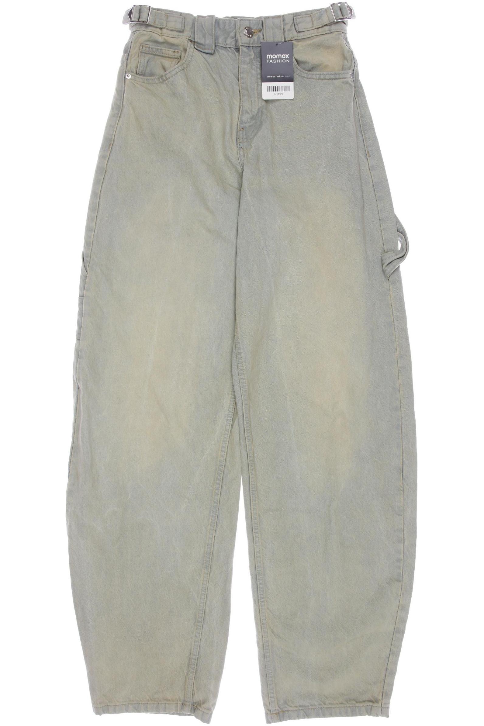 

bershka Damen Jeans, cremeweiß, Gr. 34