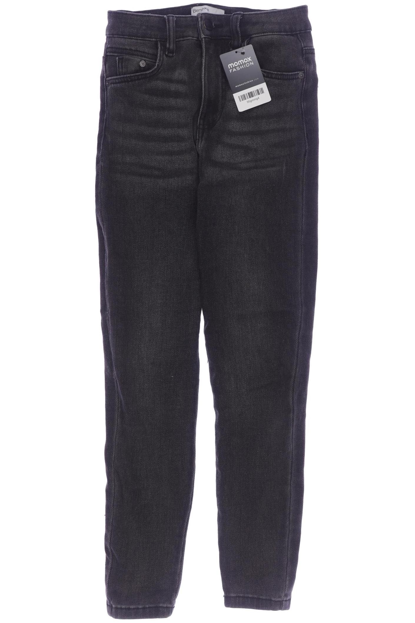 

bershka Damen Jeans, schwarz, Gr. 34