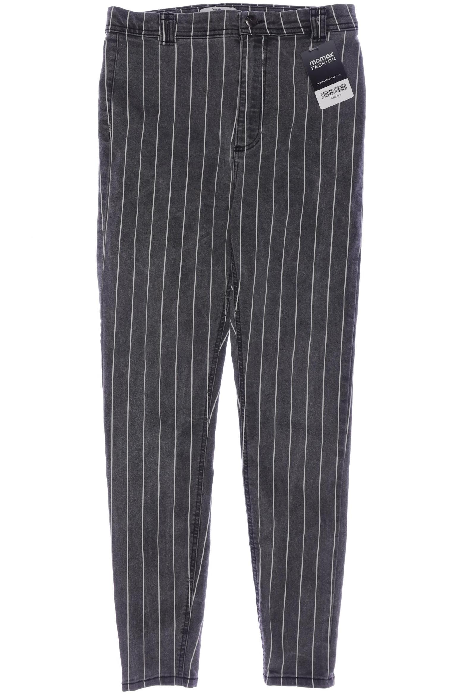 

bershka Damen Jeans, grau, Gr. 40