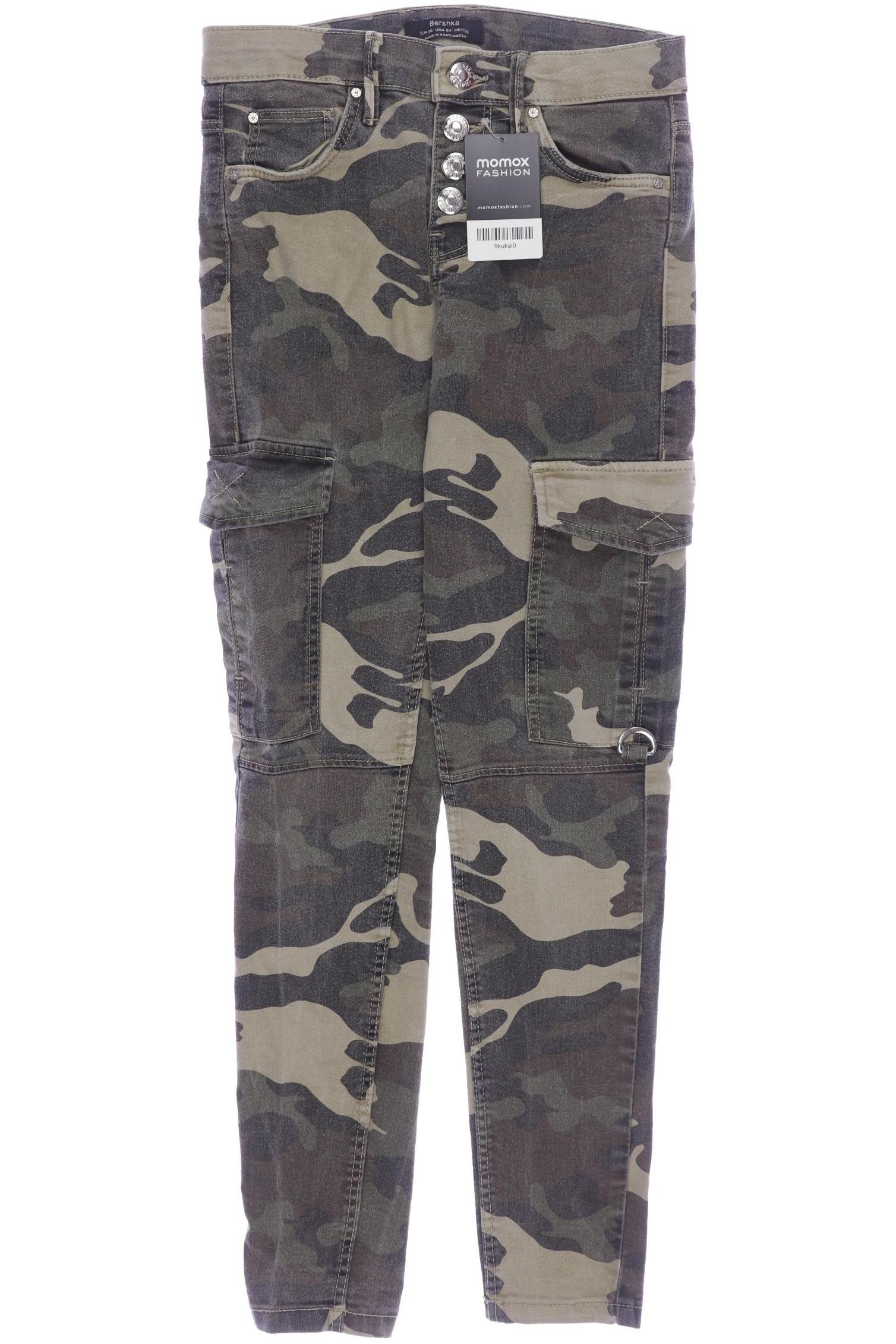 

bershka Damen Jeans, grün, Gr. 36