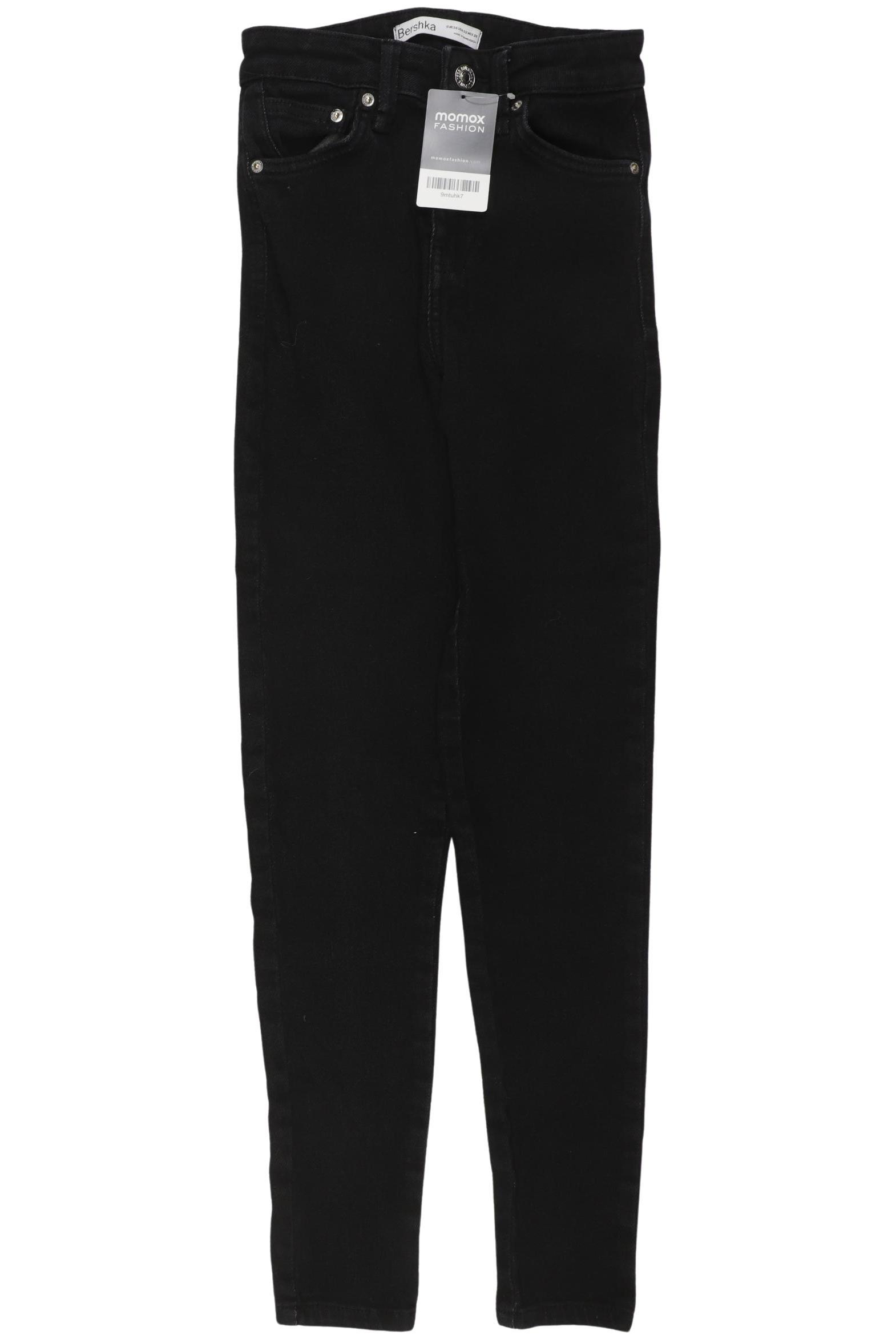 

bershka Damen Jeans, schwarz, Gr. 34