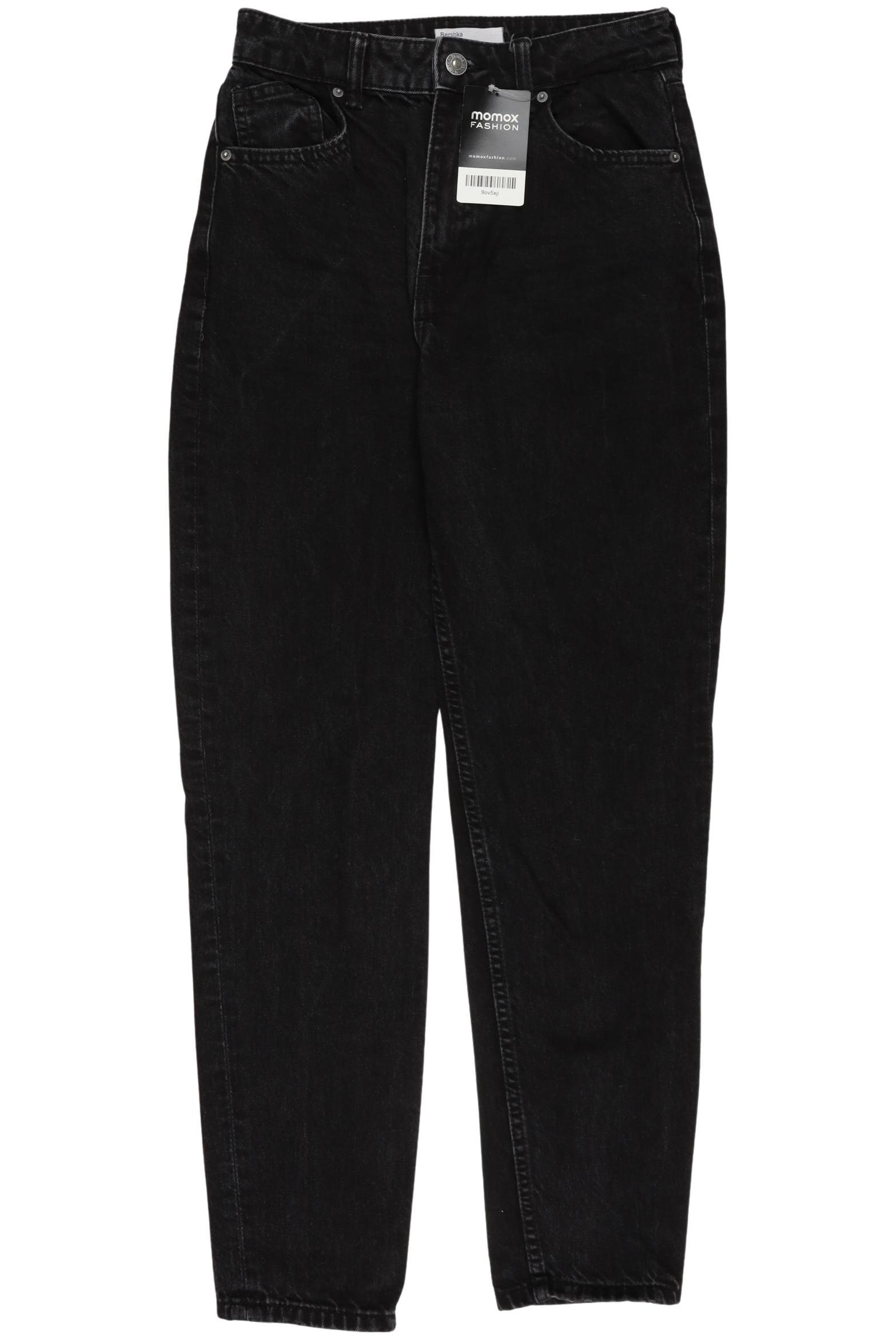 

bershka Damen Jeans, schwarz, Gr. 34