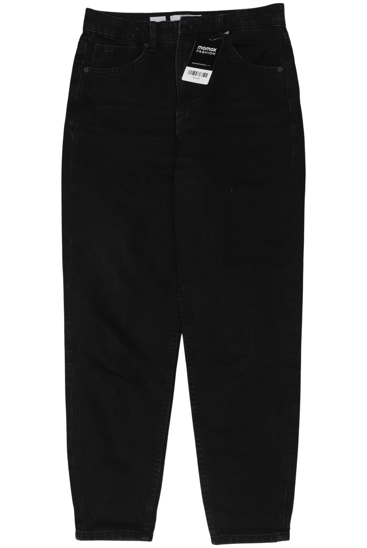 

bershka Damen Jeans, schwarz, Gr. 36