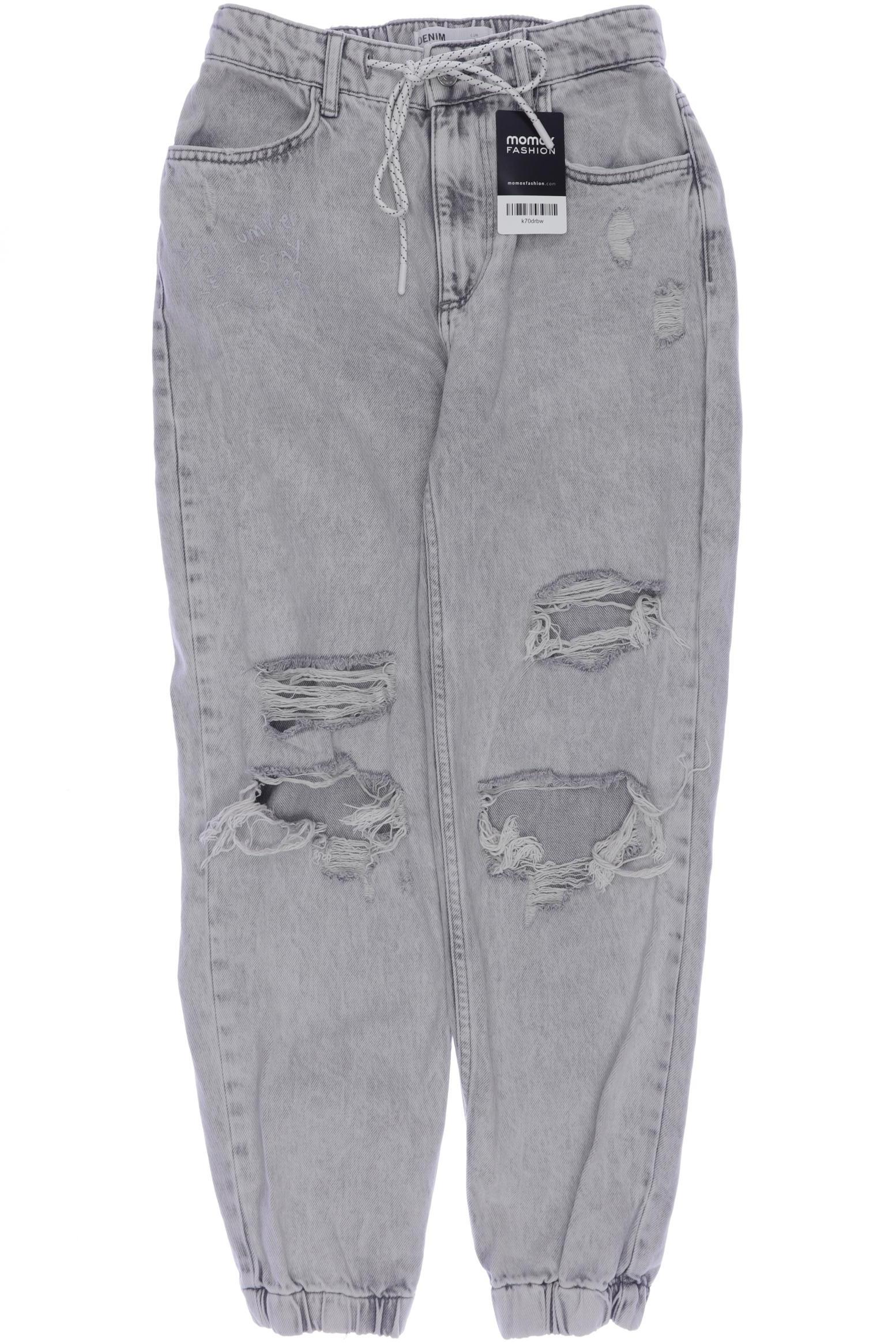 

bershka Damen Jeans, grau, Gr. 36
