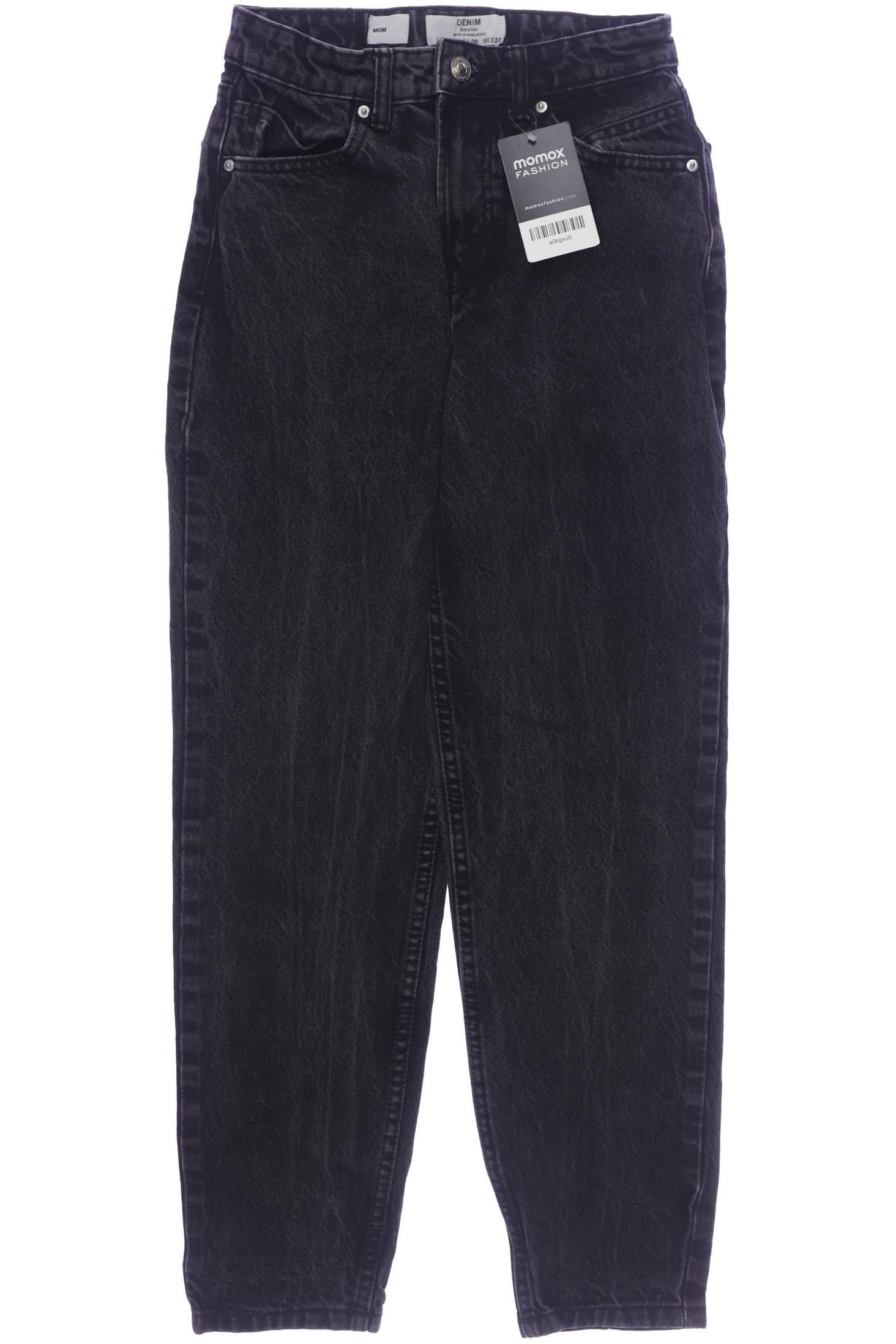 

bershka Damen Jeans, schwarz, Gr. 32