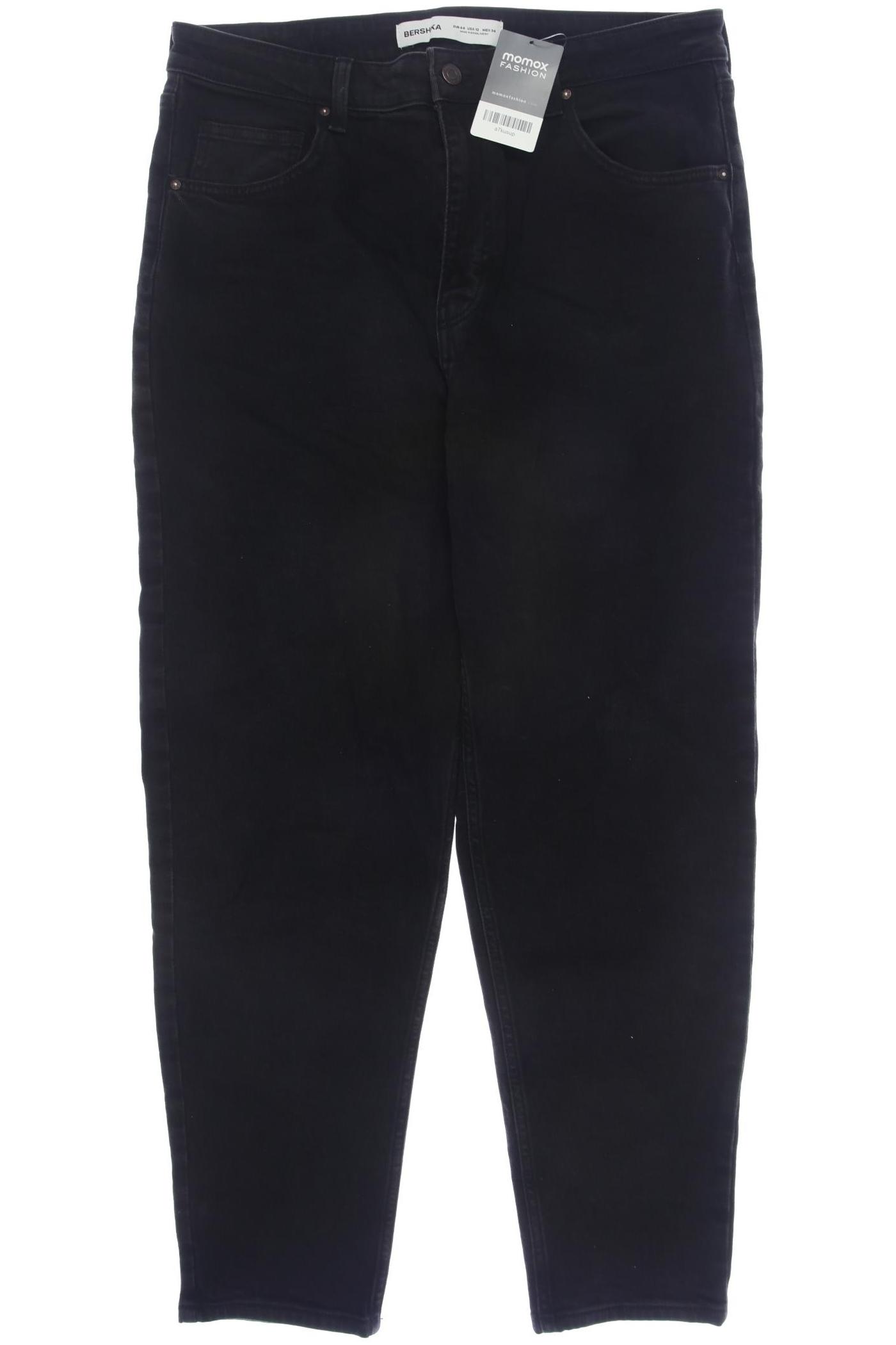 

bershka Damen Jeans, schwarz, Gr. 44