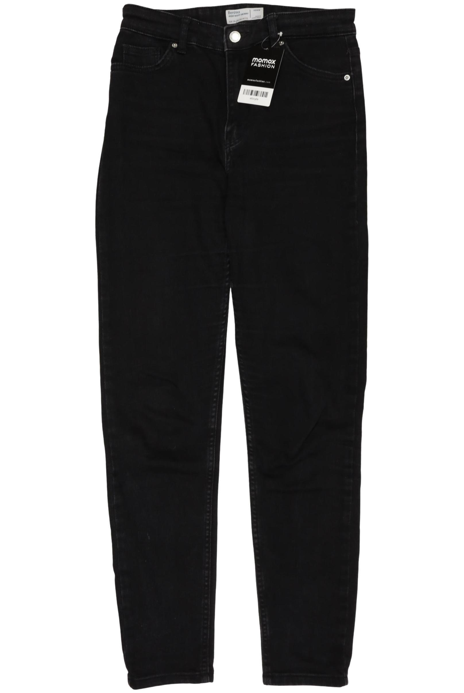 

bershka Damen Jeans, schwarz, Gr. 36