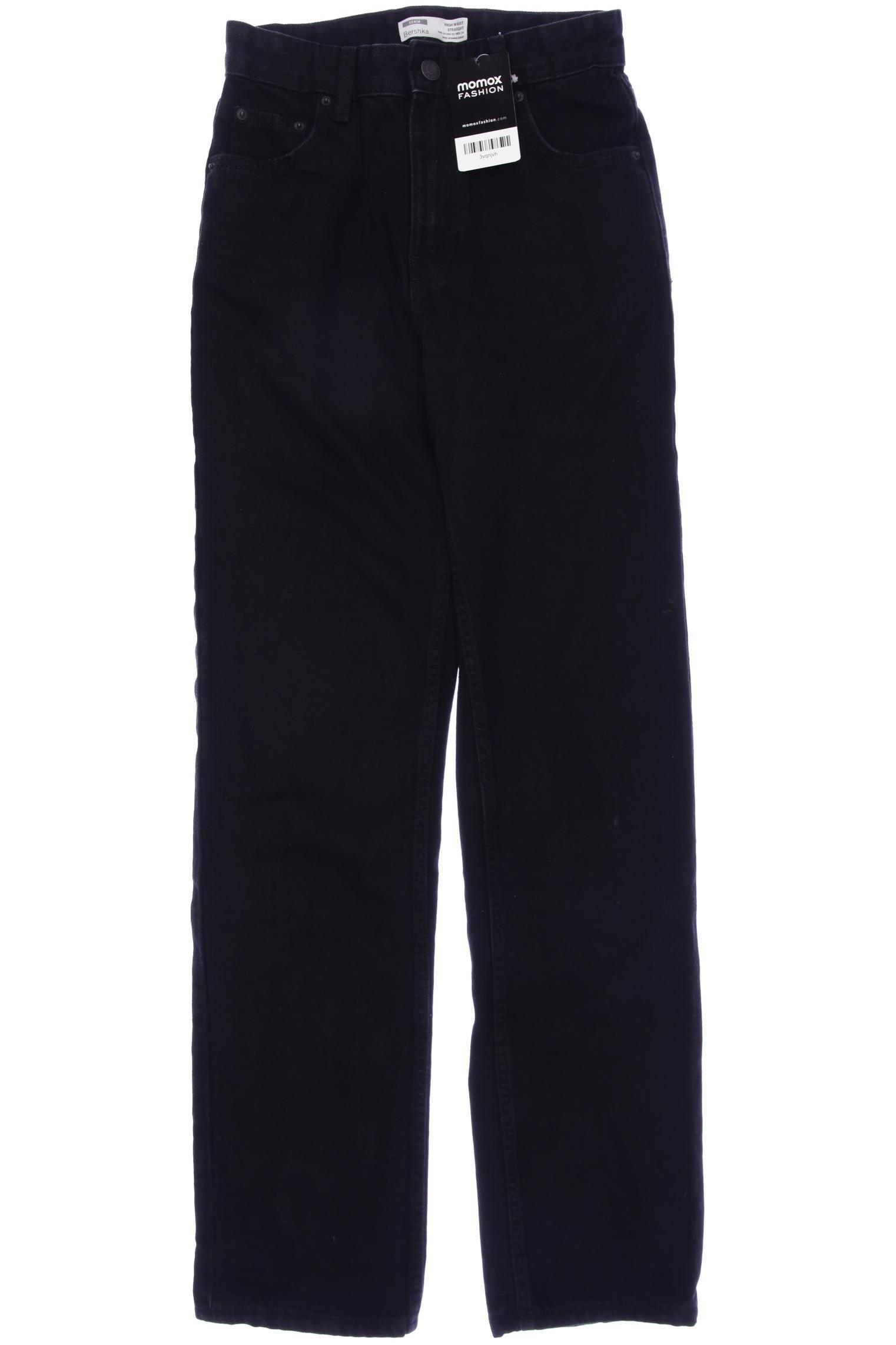 

bershka Damen Jeans, schwarz, Gr. 34