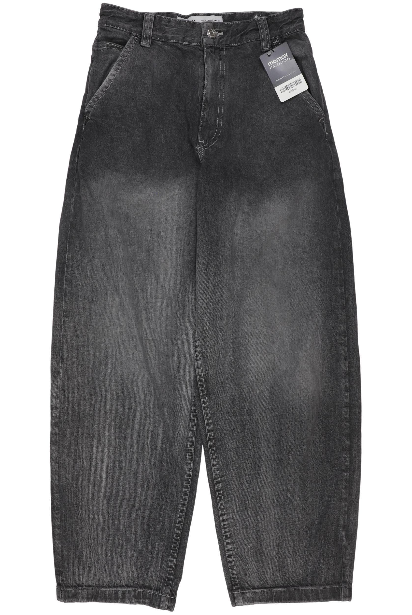 

bershka Damen Jeans, grau, Gr. 32