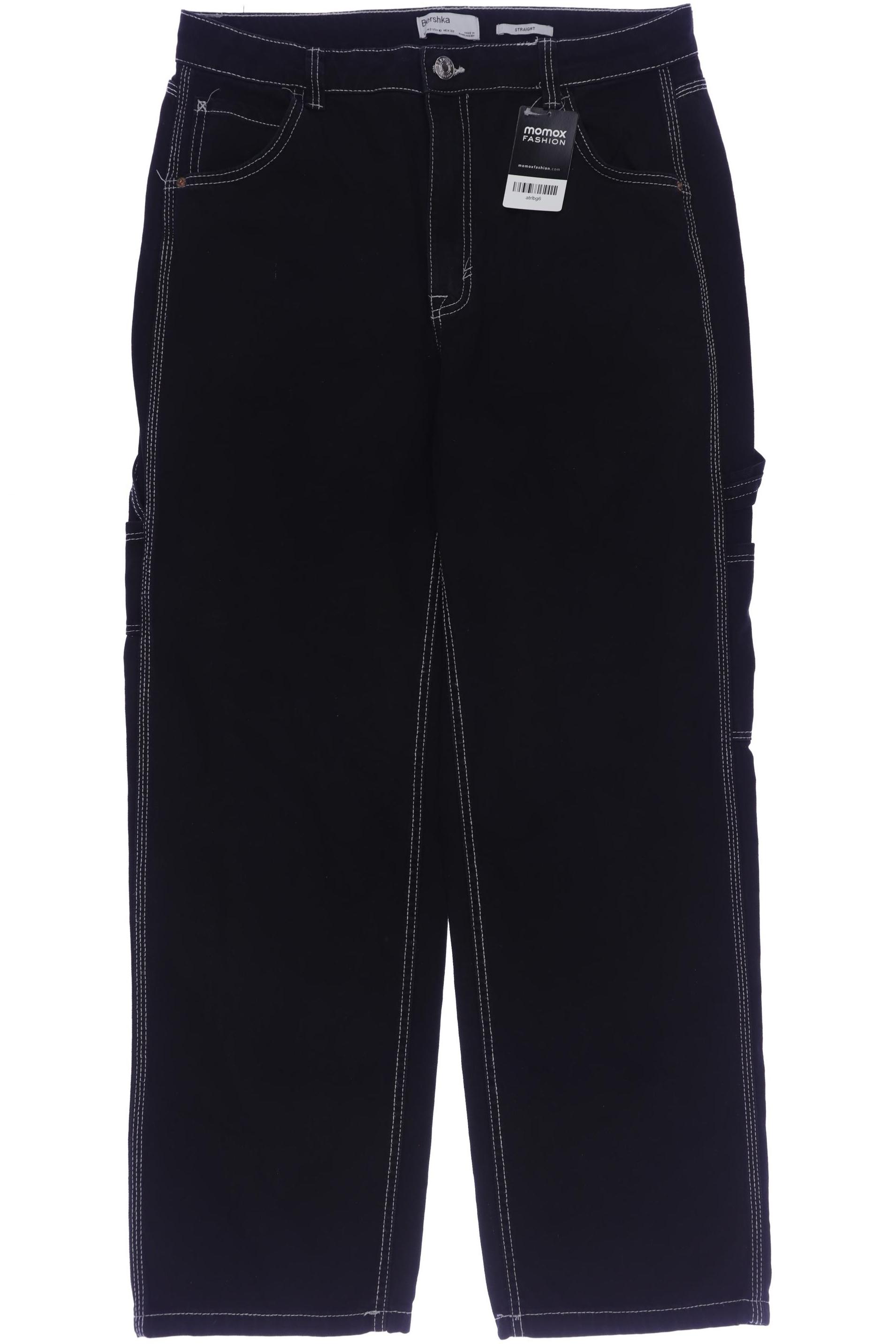 

bershka Damen Jeans, schwarz, Gr. 42