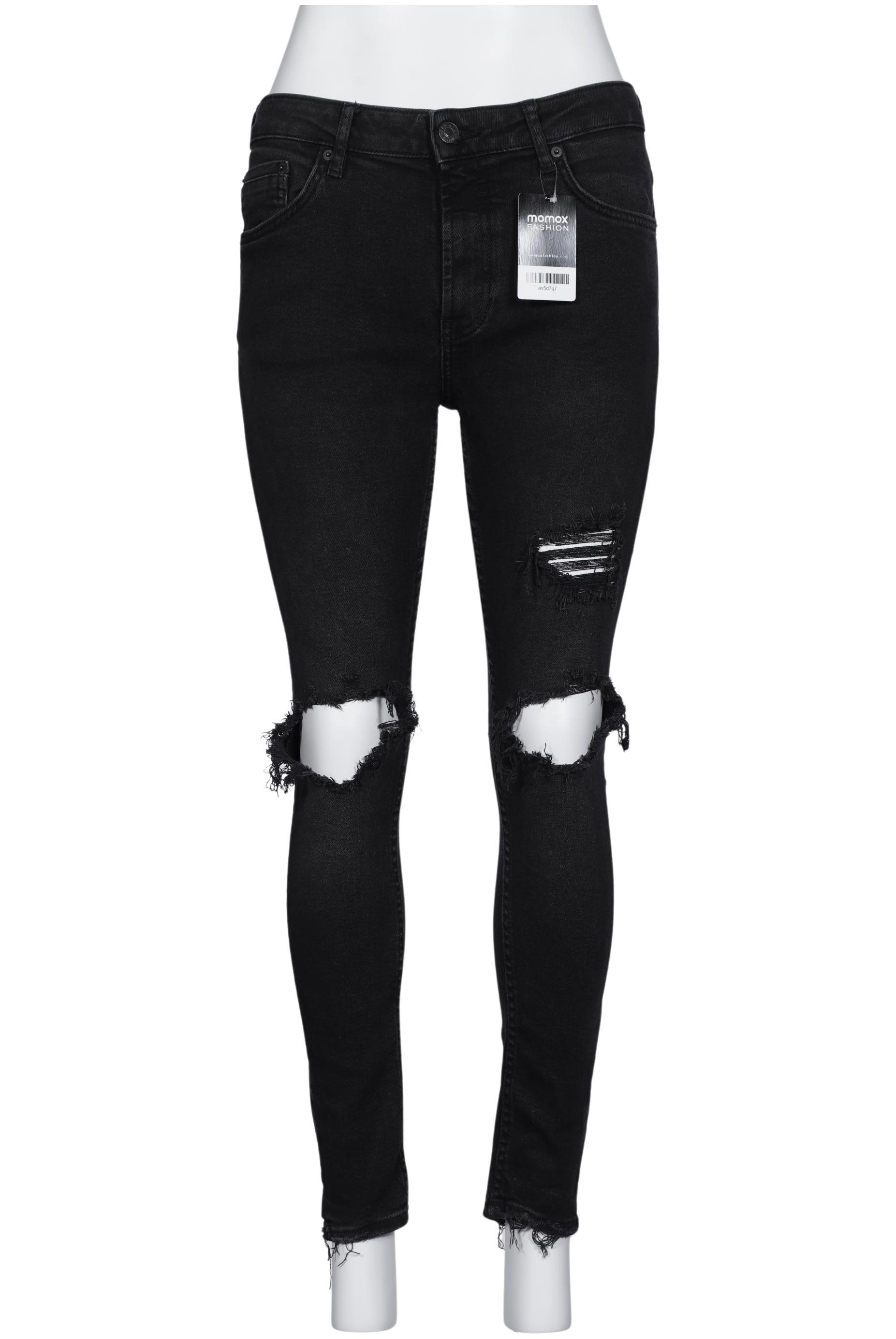 

bershka Damen Jeans, schwarz, Gr. 42