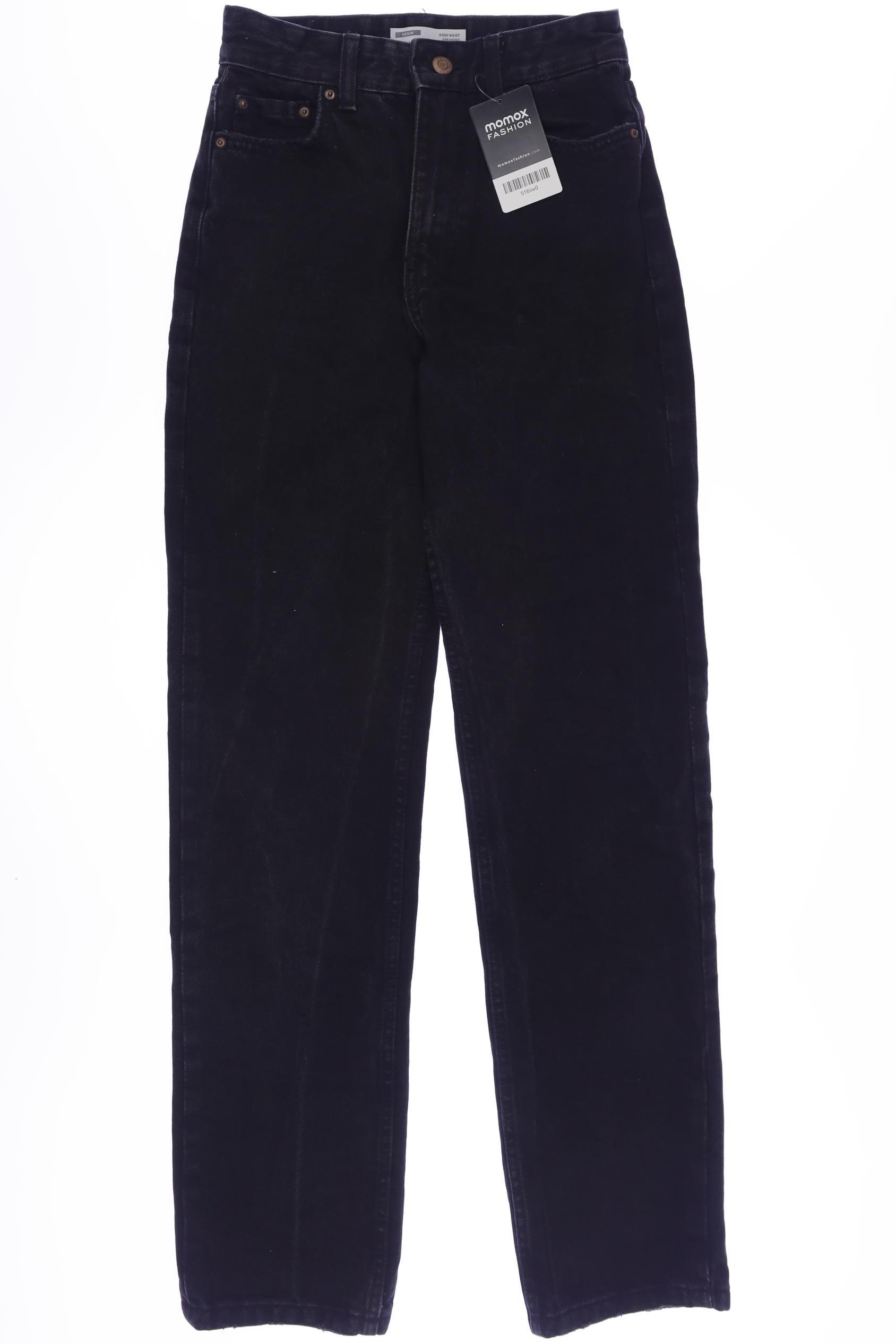 

bershka Damen Jeans, schwarz, Gr. 34