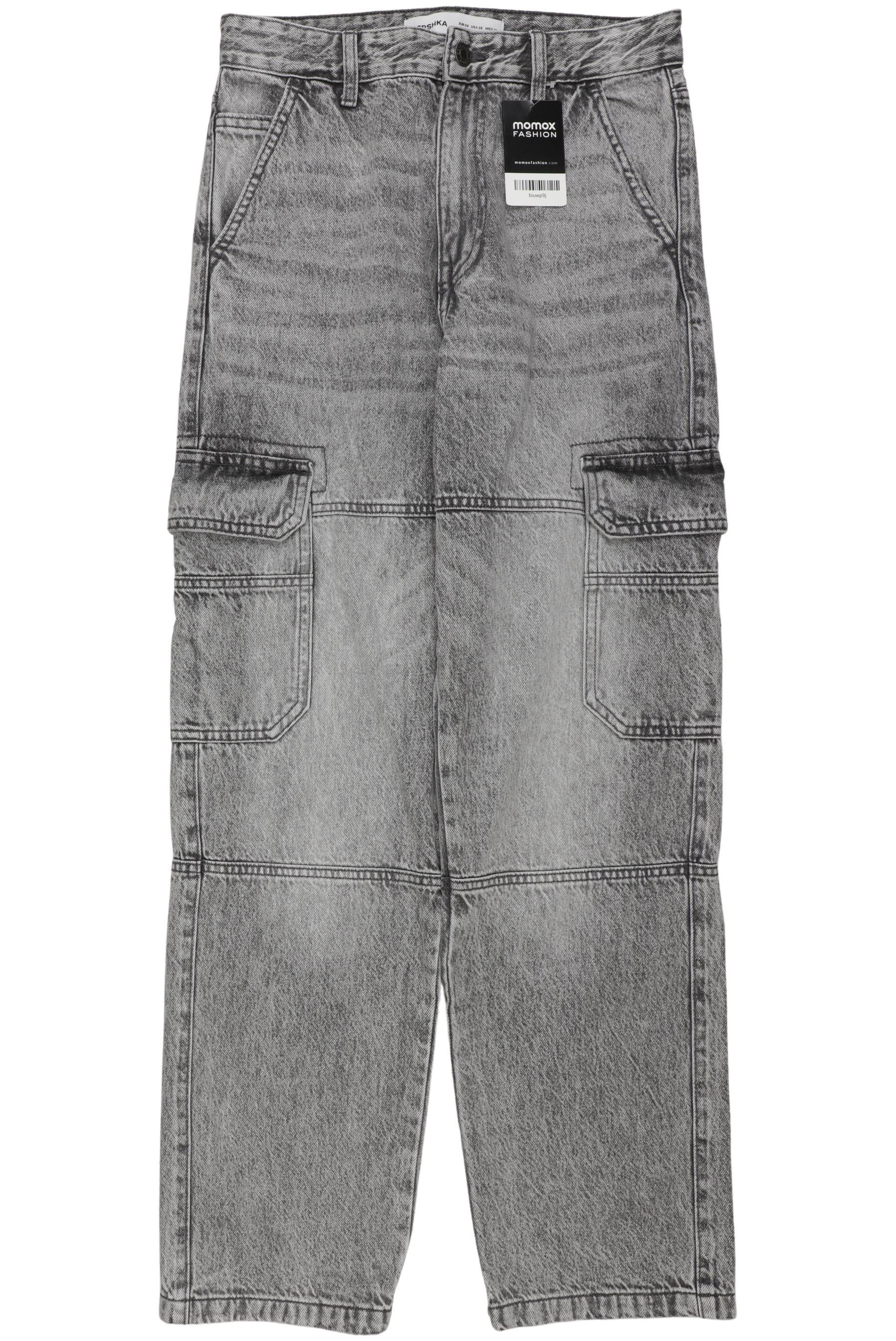 

bershka Damen Jeans, grau, Gr. 34