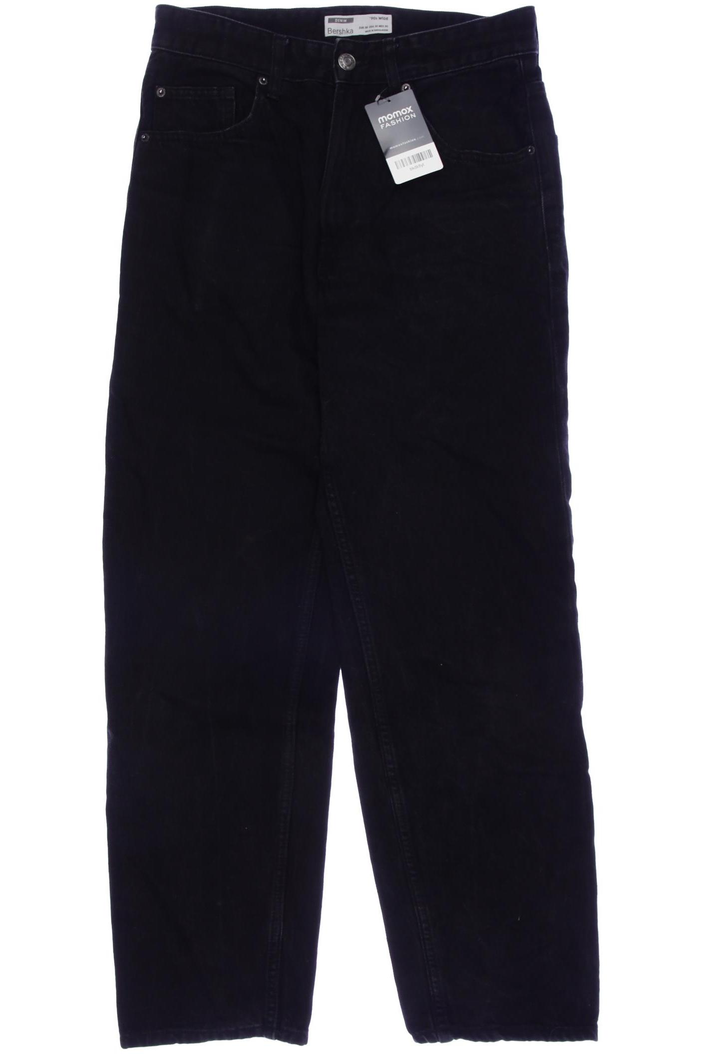 

bershka Damen Jeans, schwarz, Gr. 38