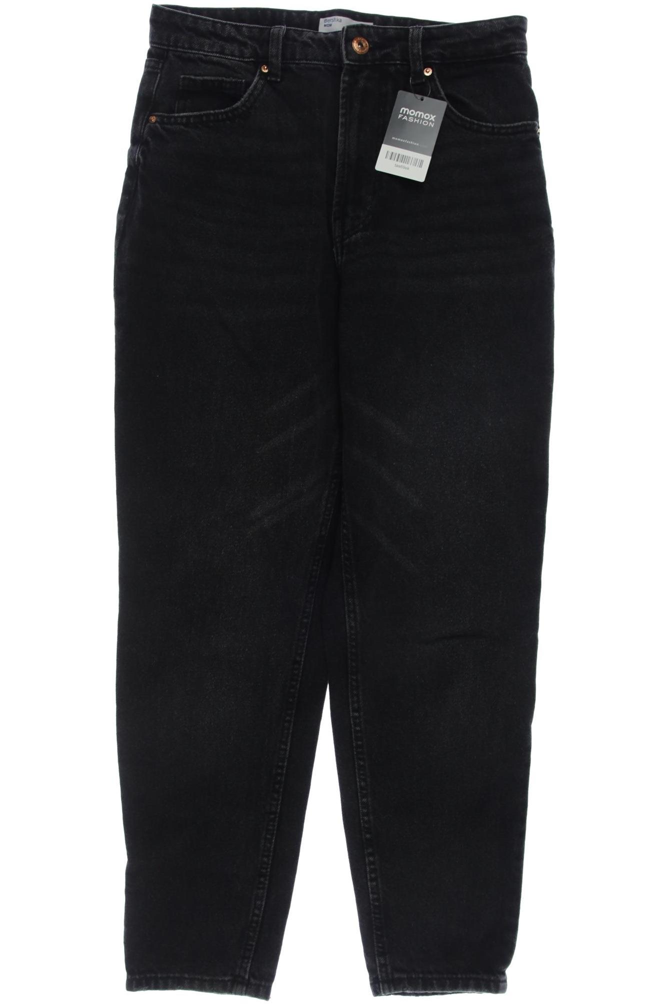

bershka Damen Jeans, schwarz, Gr. 38