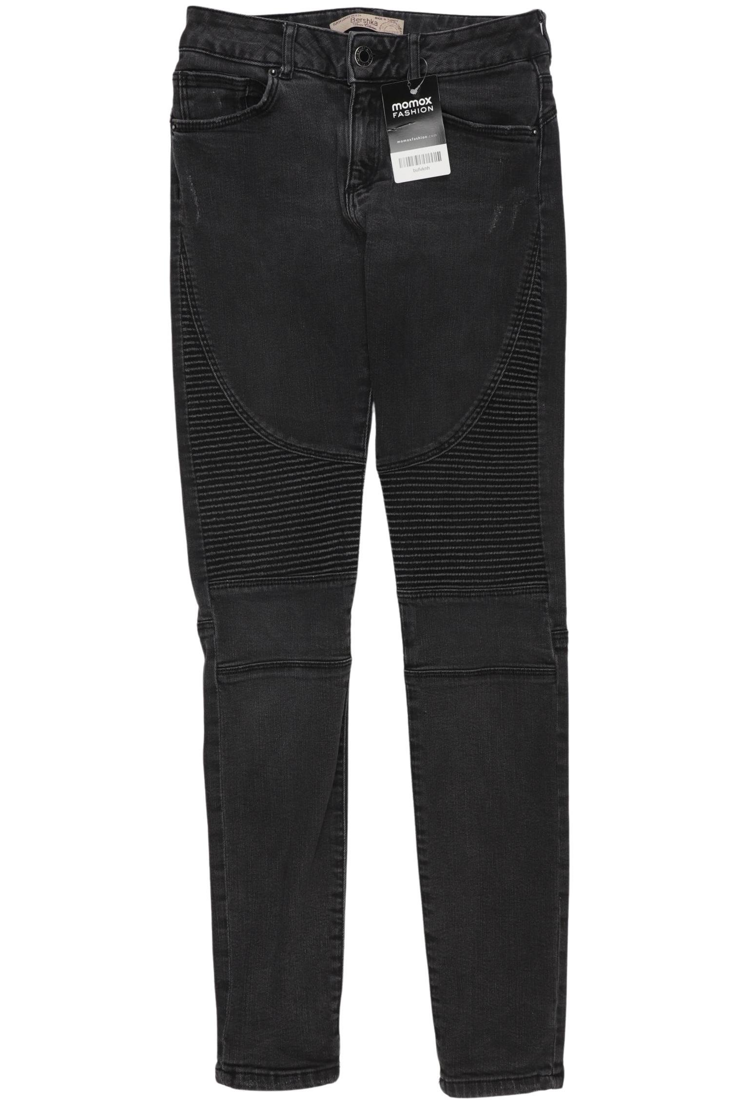 

bershka Damen Jeans, schwarz, Gr. 34