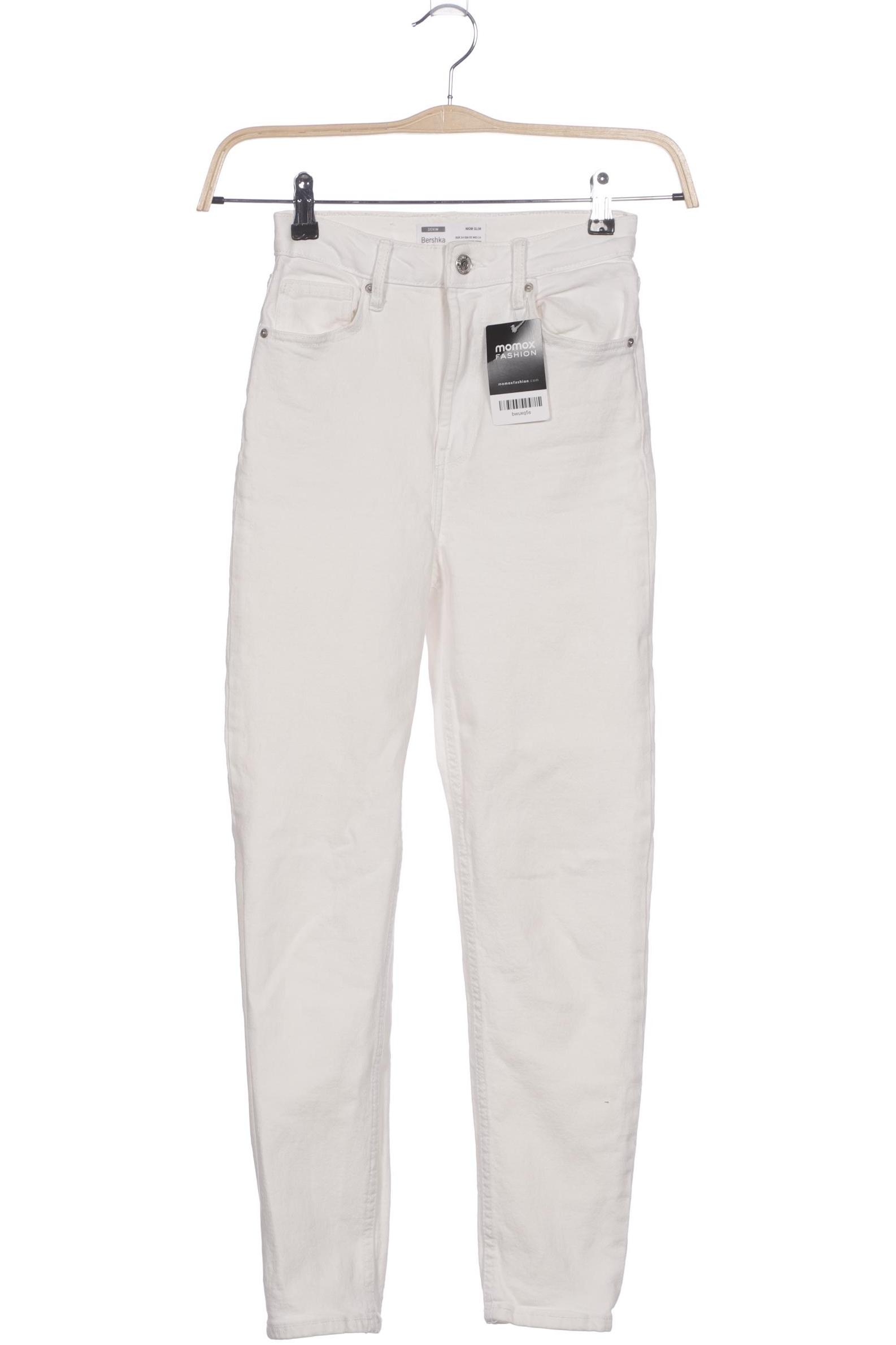 

bershka Damen Jeans, weiß, Gr. 34