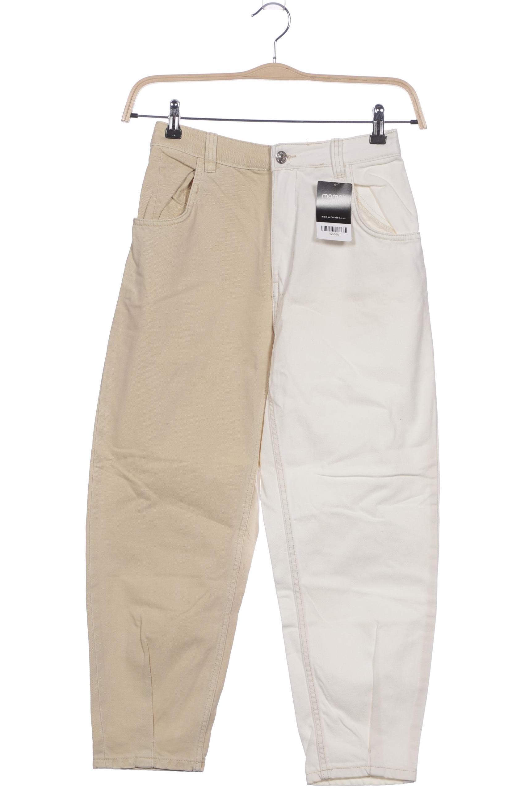 

bershka Damen Jeans, weiß, Gr. 38