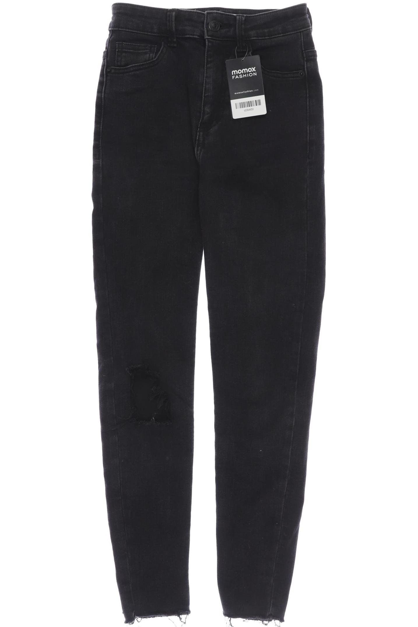 

bershka Damen Jeans, schwarz, Gr. 34