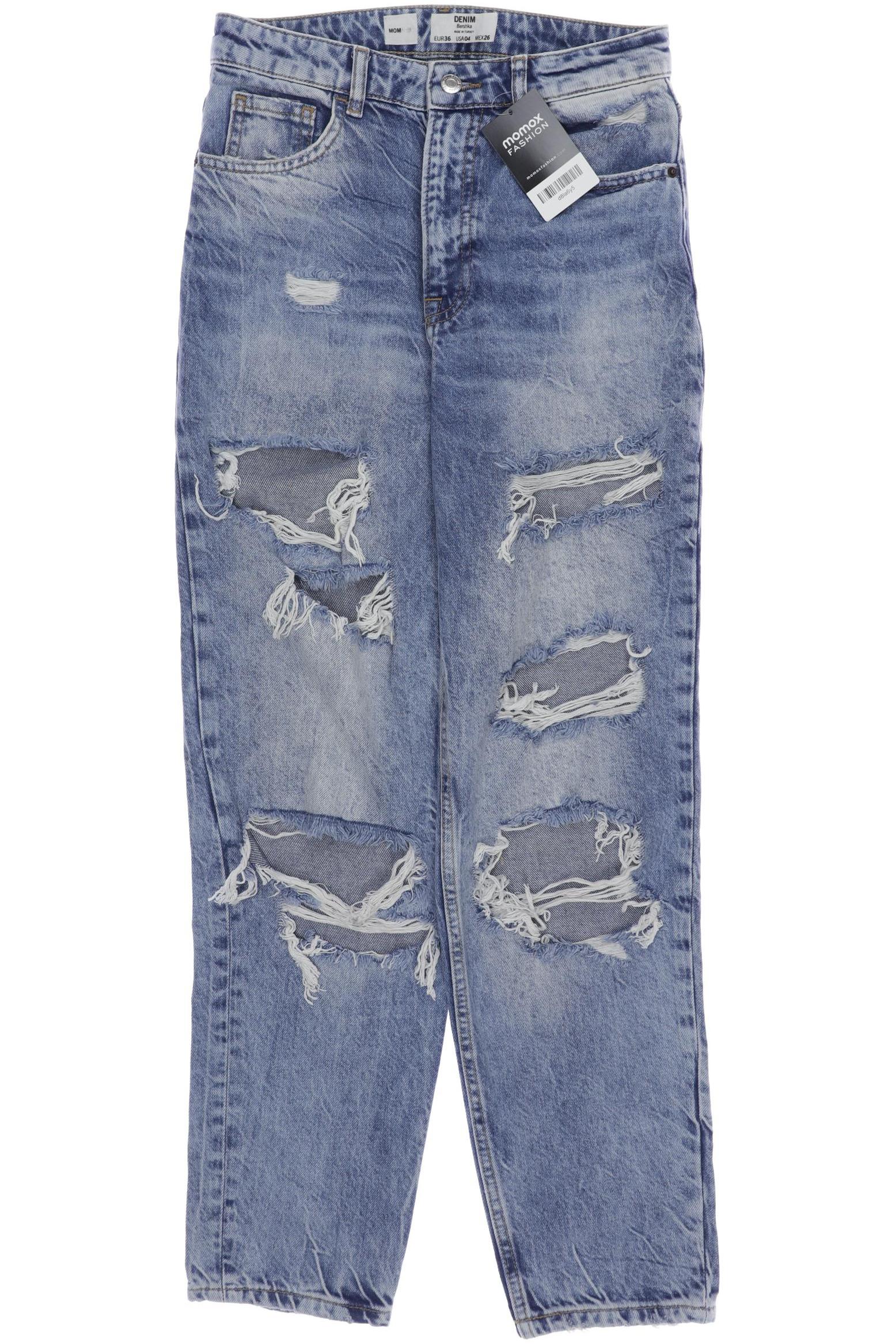 

bershka Damen Jeans, blau, Gr. 36