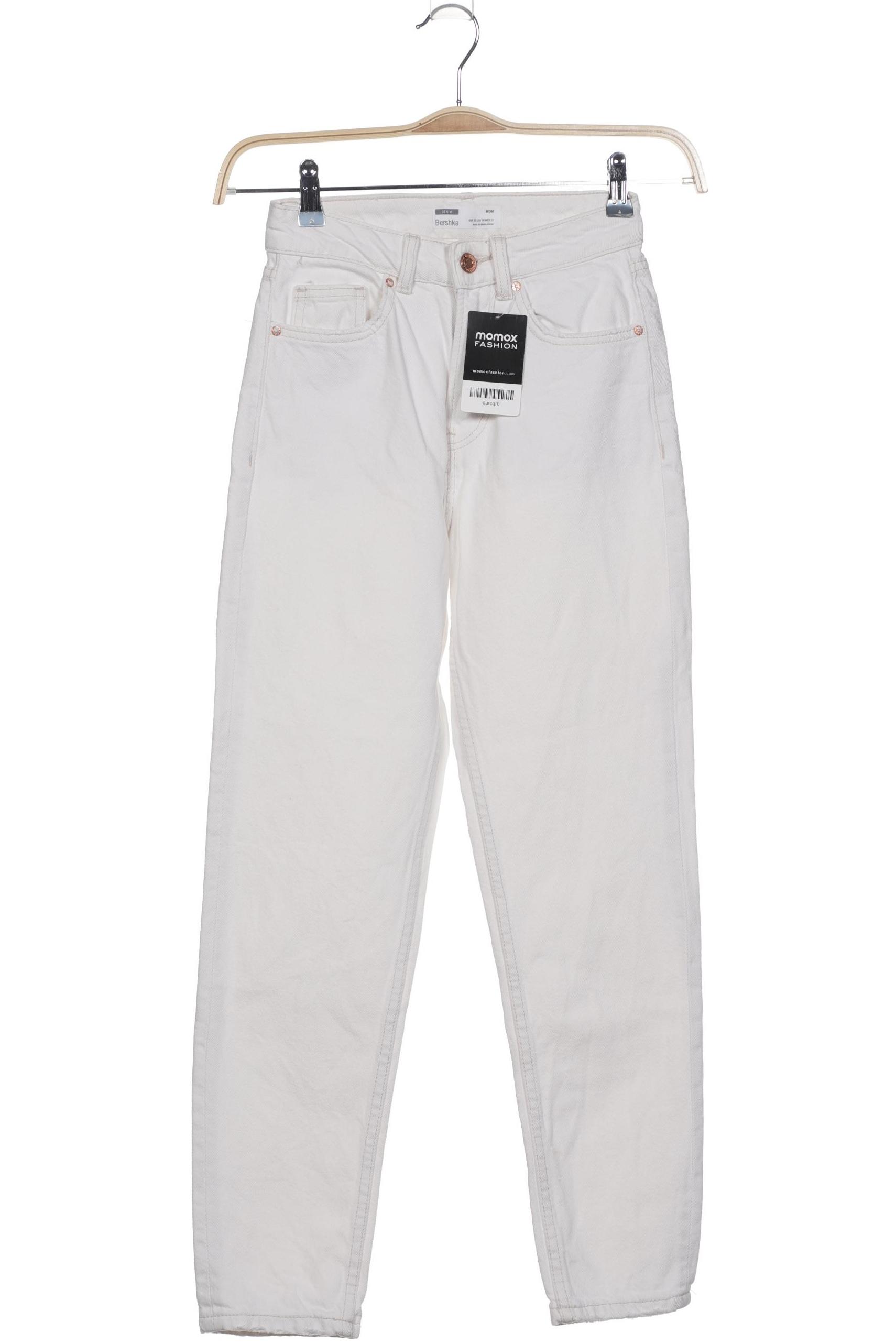 

bershka Damen Jeans, weiß, Gr. 32