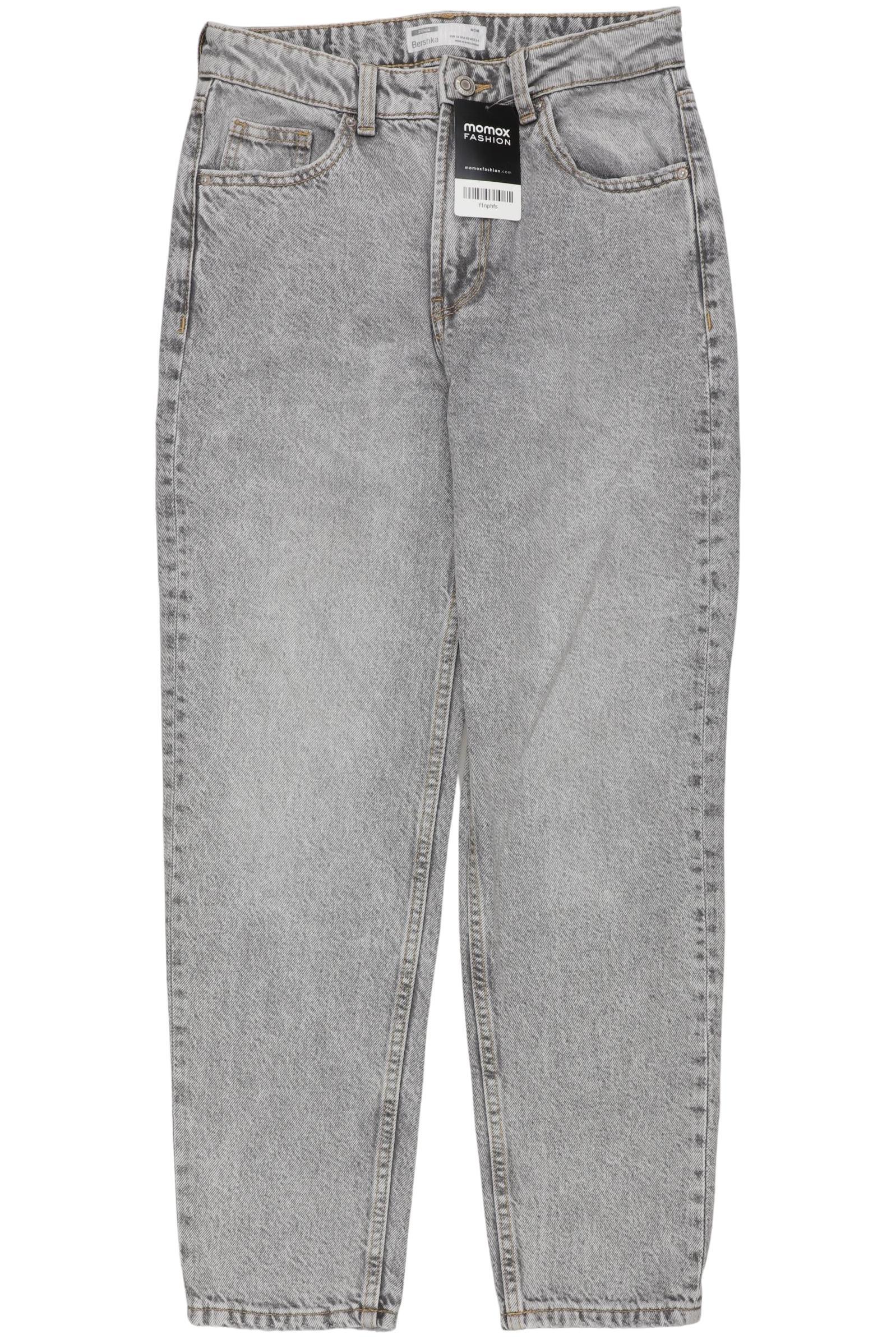 

bershka Damen Jeans, grau, Gr. 34