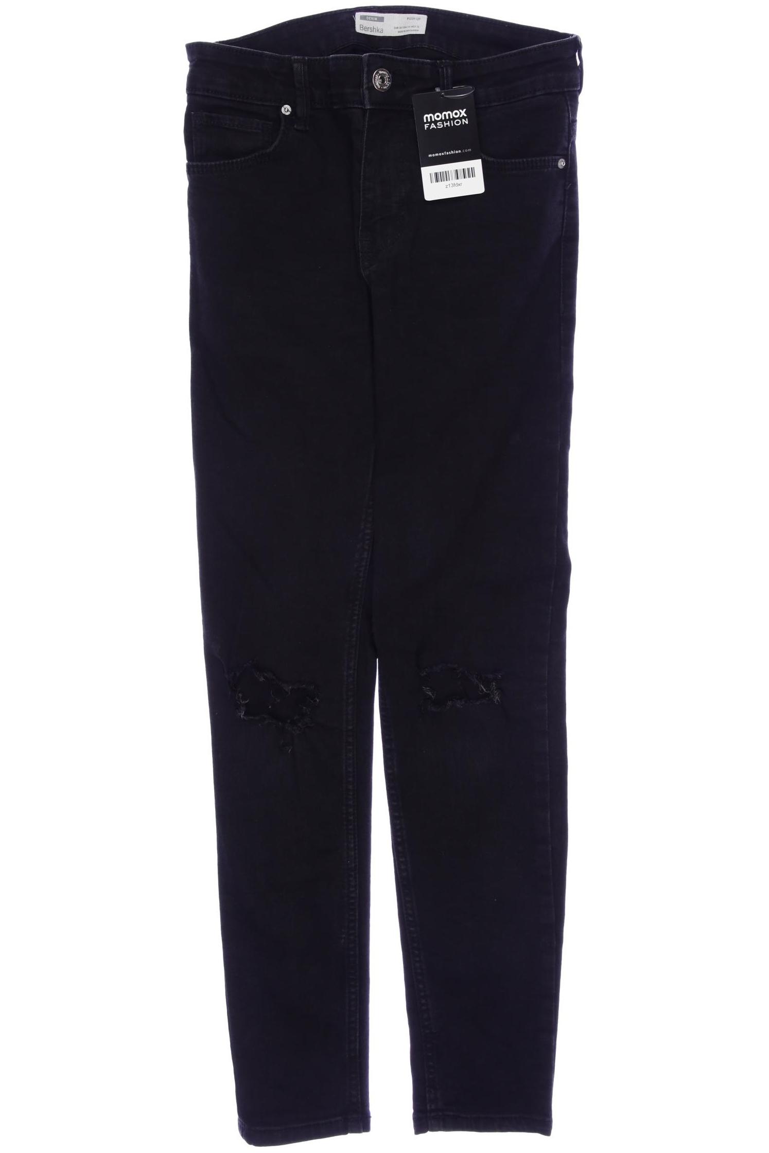 

bershka Damen Jeans, schwarz, Gr. 36