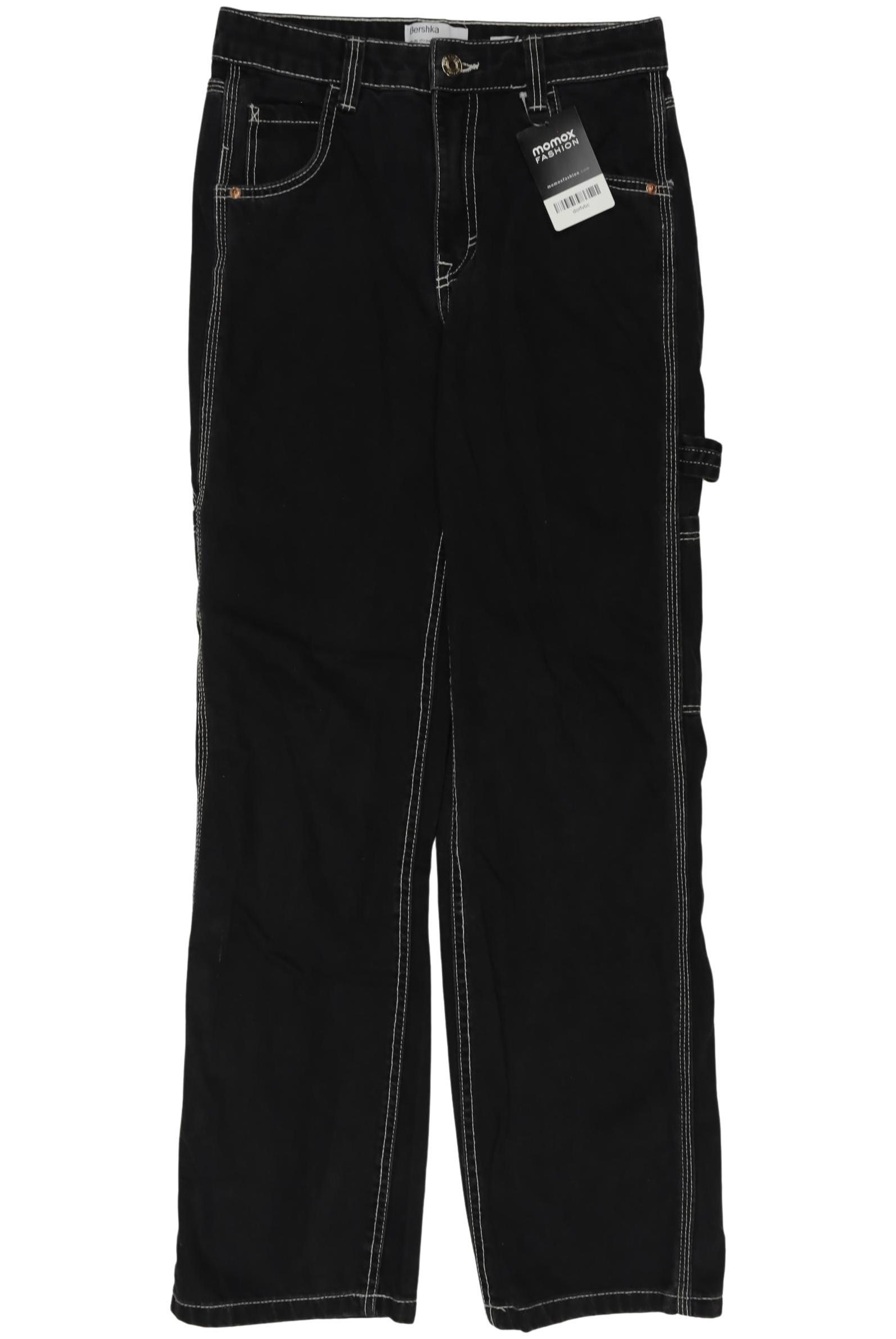 

bershka Damen Jeans, schwarz, Gr. 36