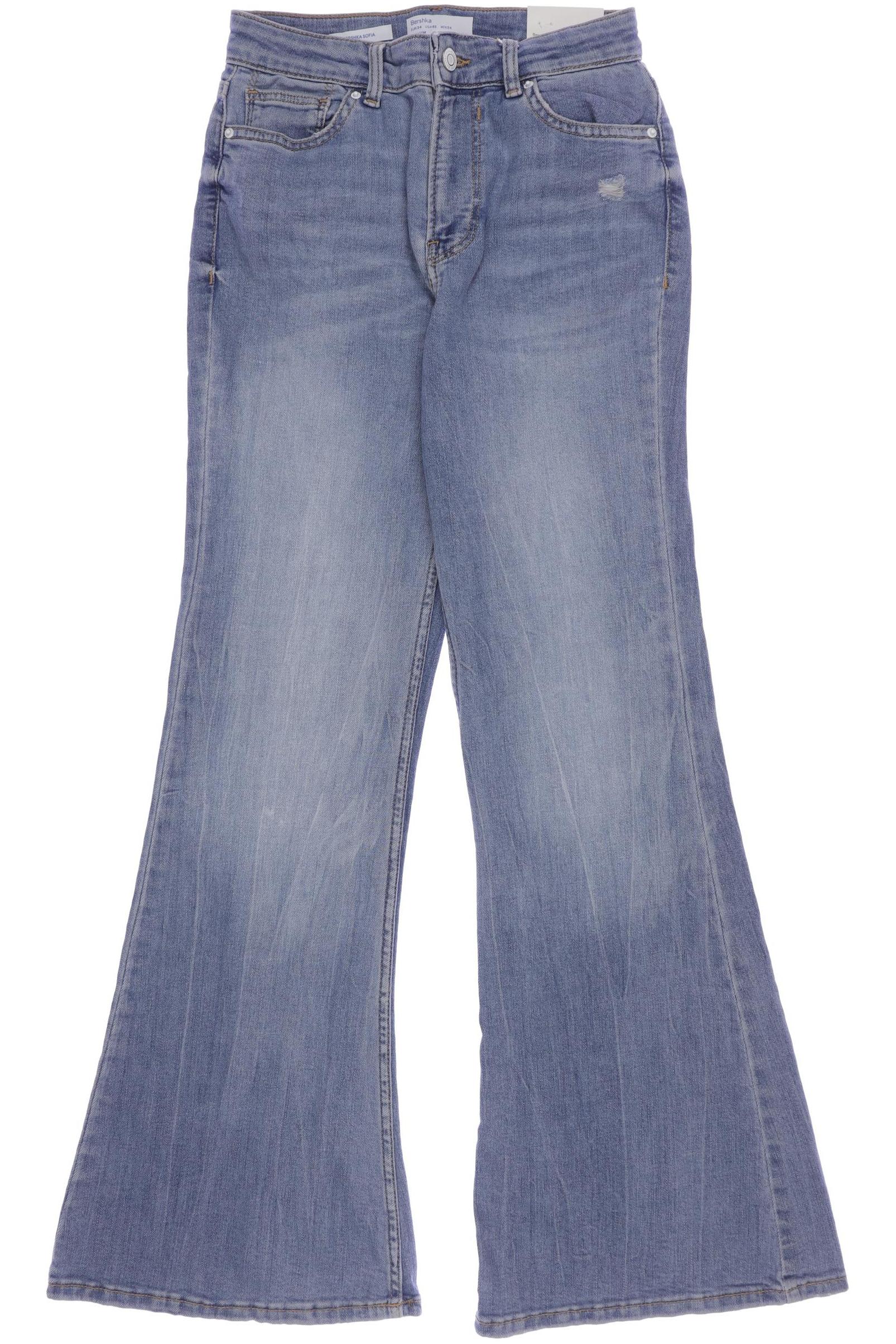 

bershka Damen Jeans, blau, Gr. 34