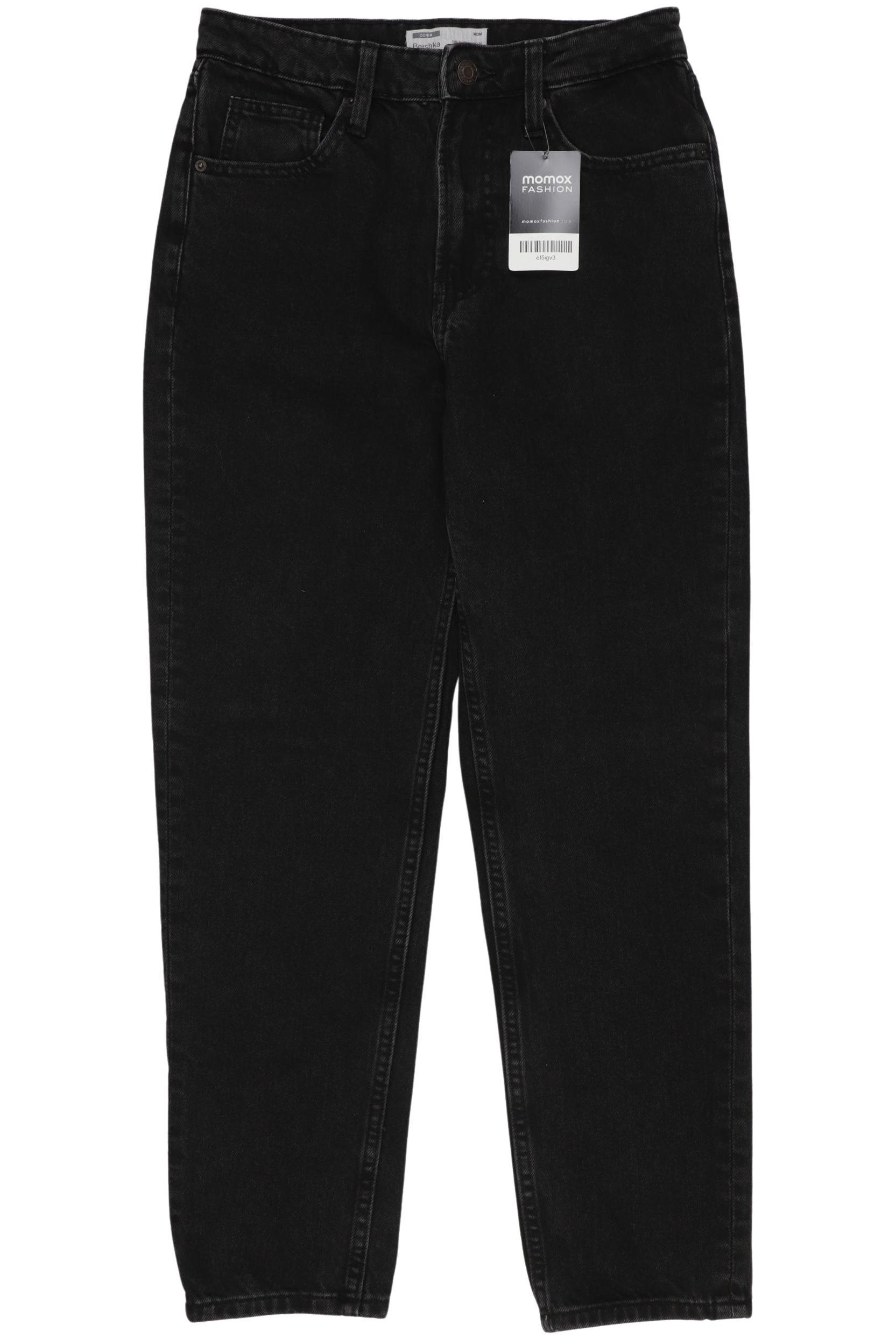 

bershka Damen Jeans, schwarz, Gr. 36