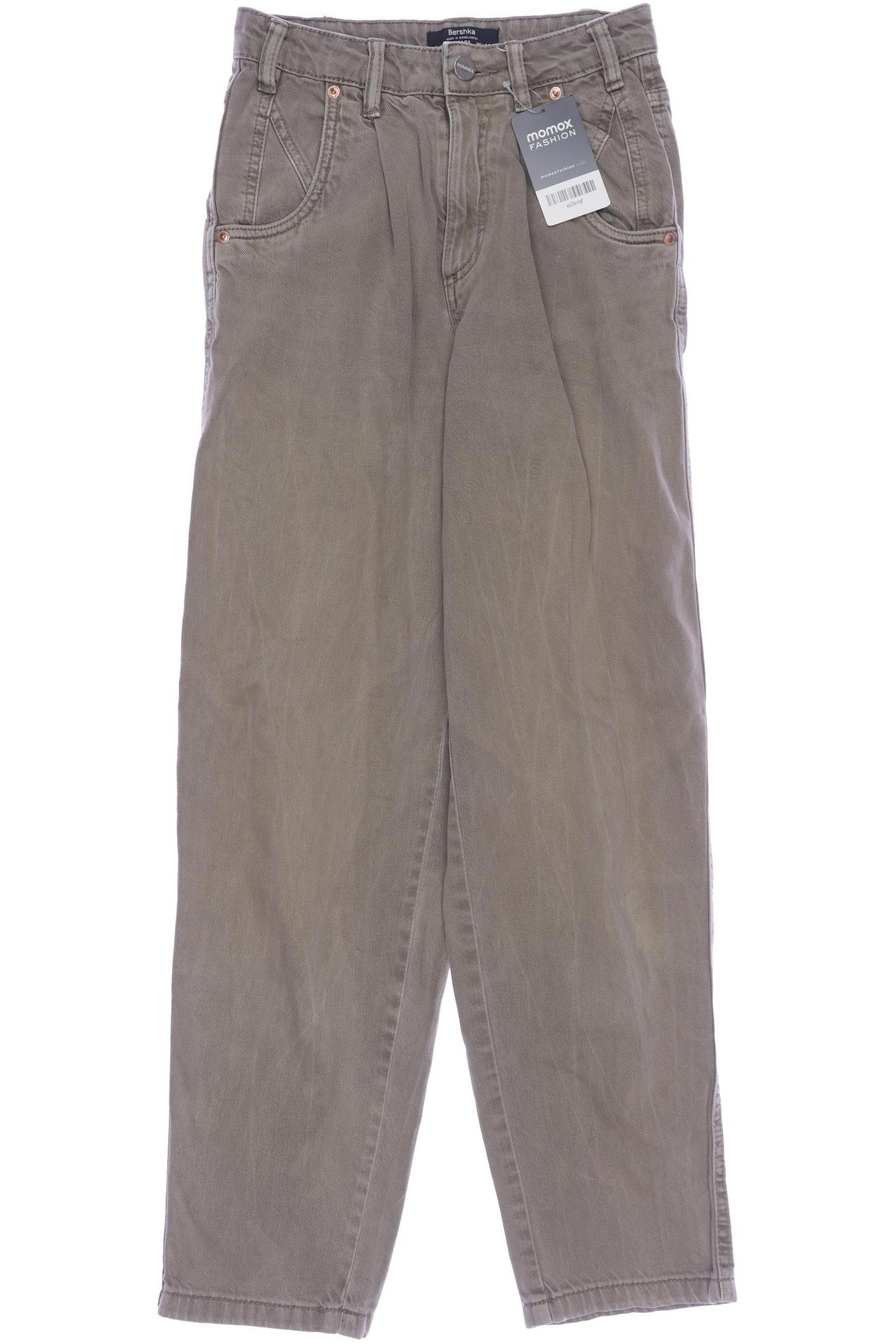 

bershka Damen Jeans, beige, Gr. 34
