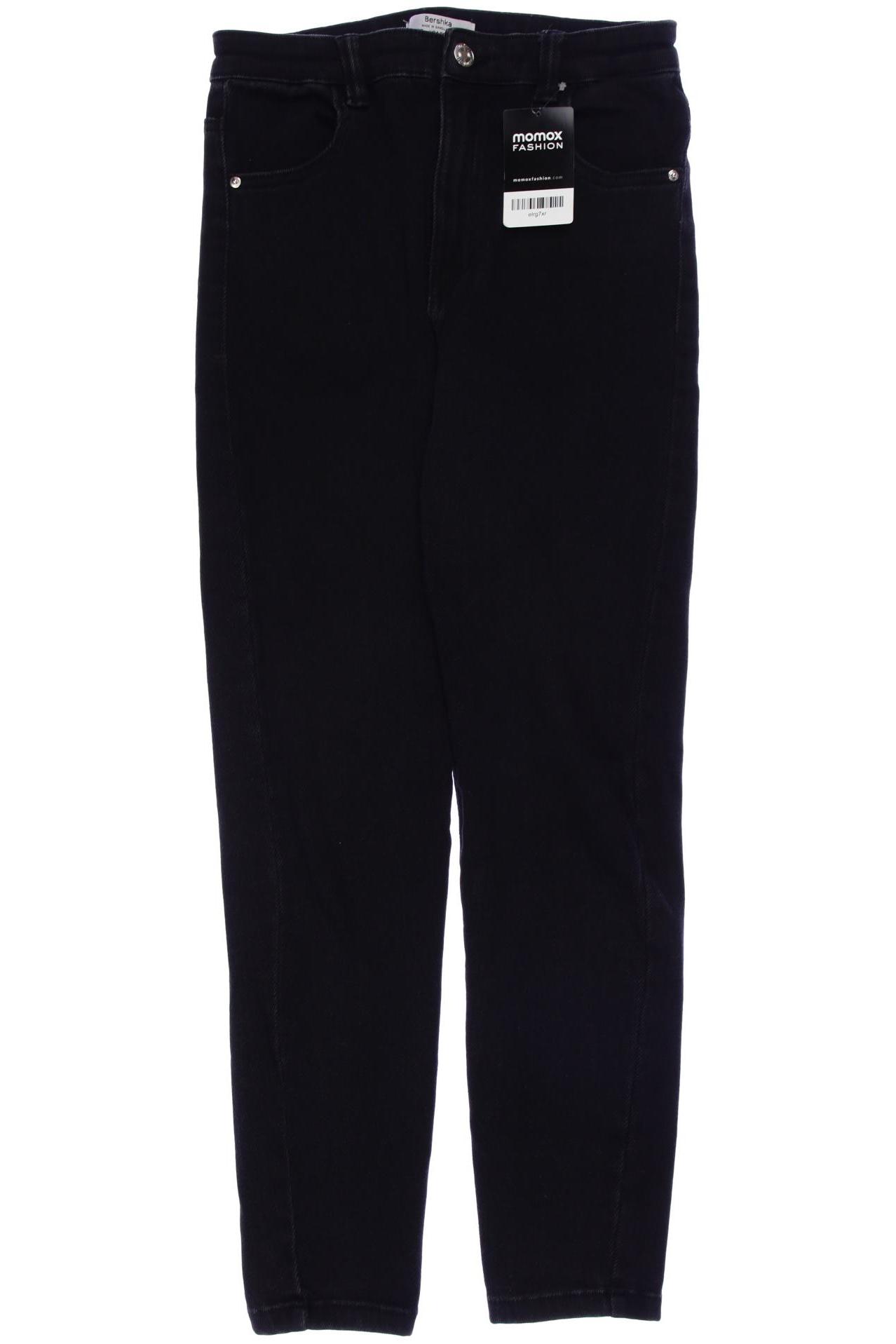 

bershka Damen Jeans, schwarz, Gr. 38