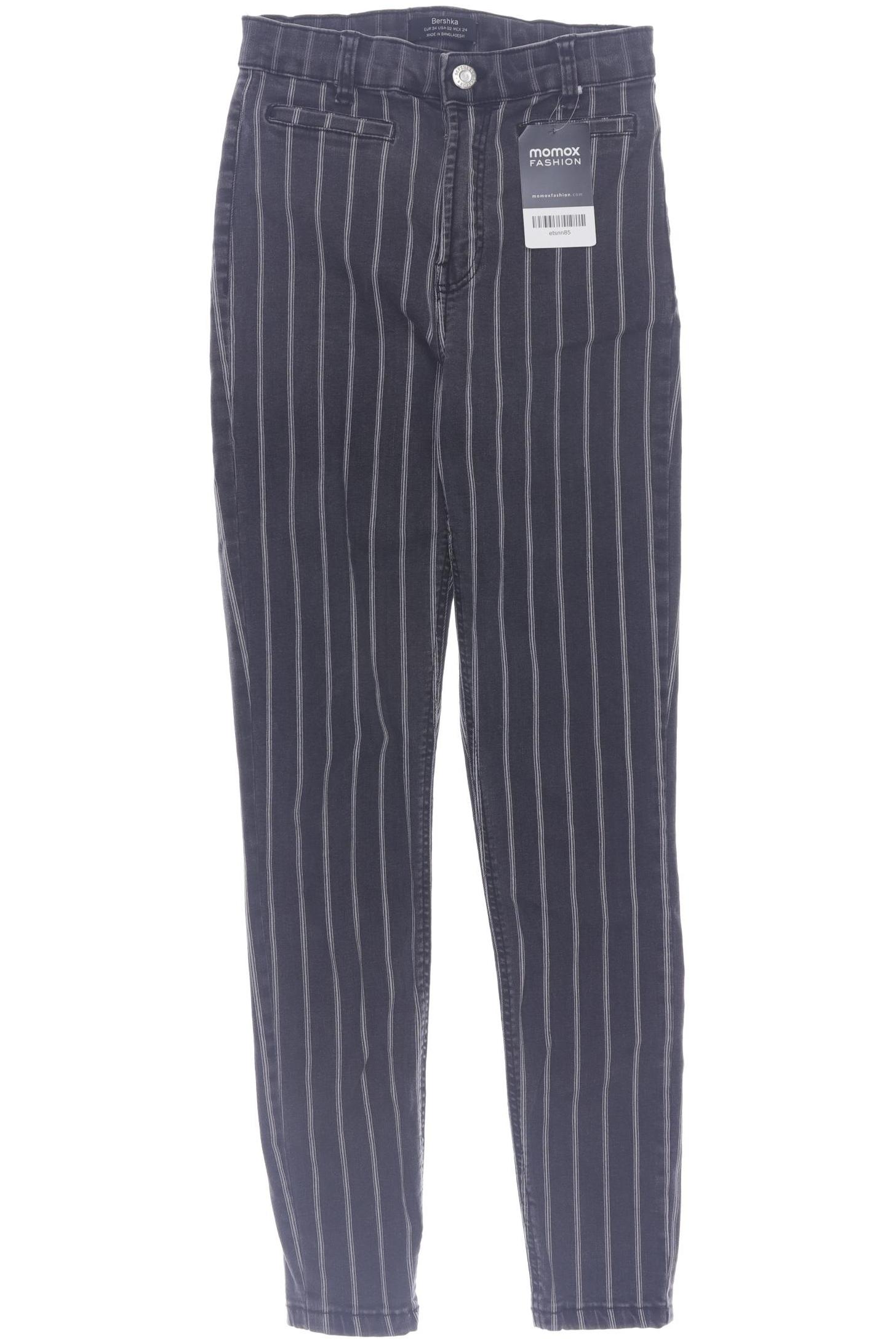 

bershka Damen Jeans, grau, Gr. 34