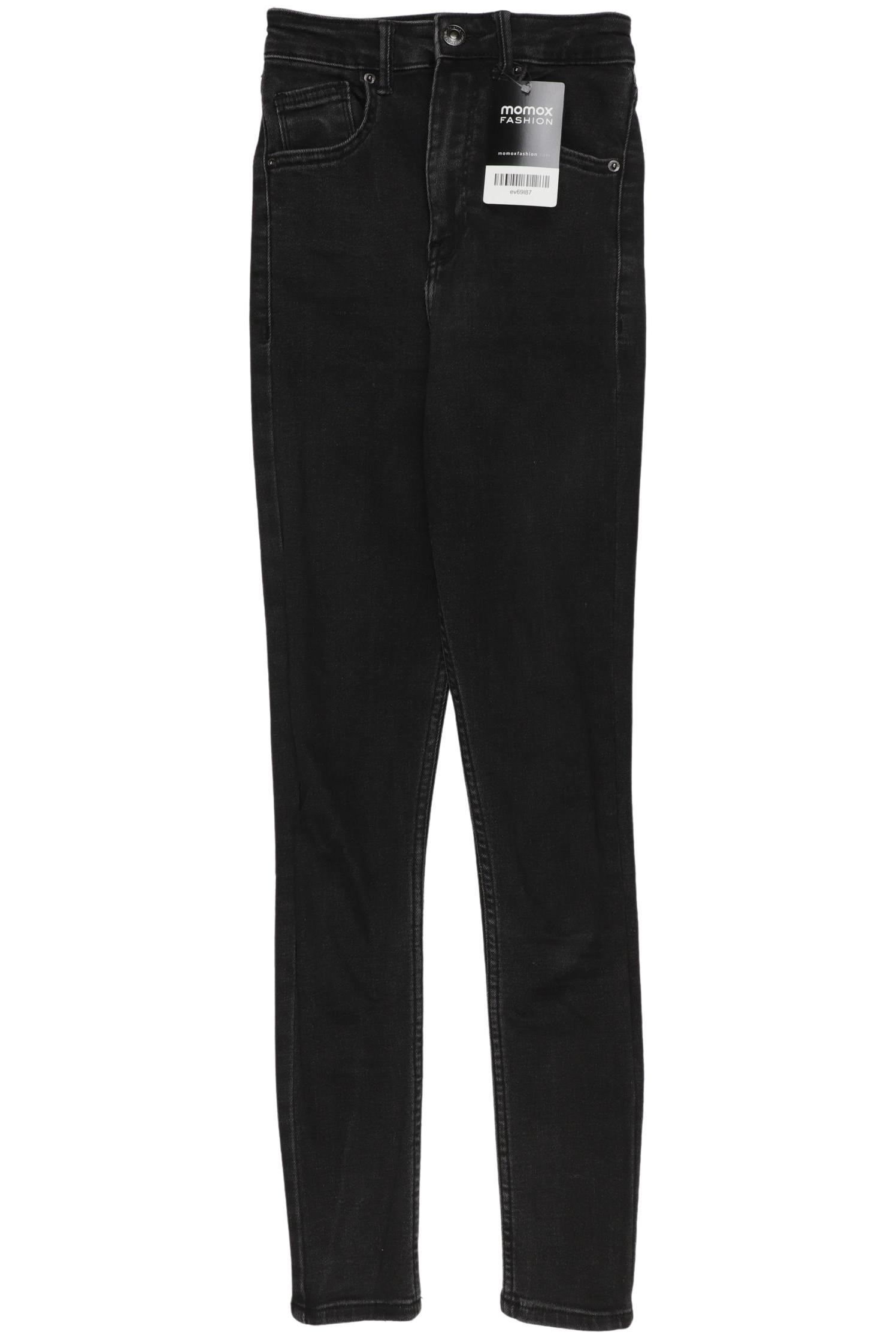

bershka Damen Jeans, schwarz, Gr. 32