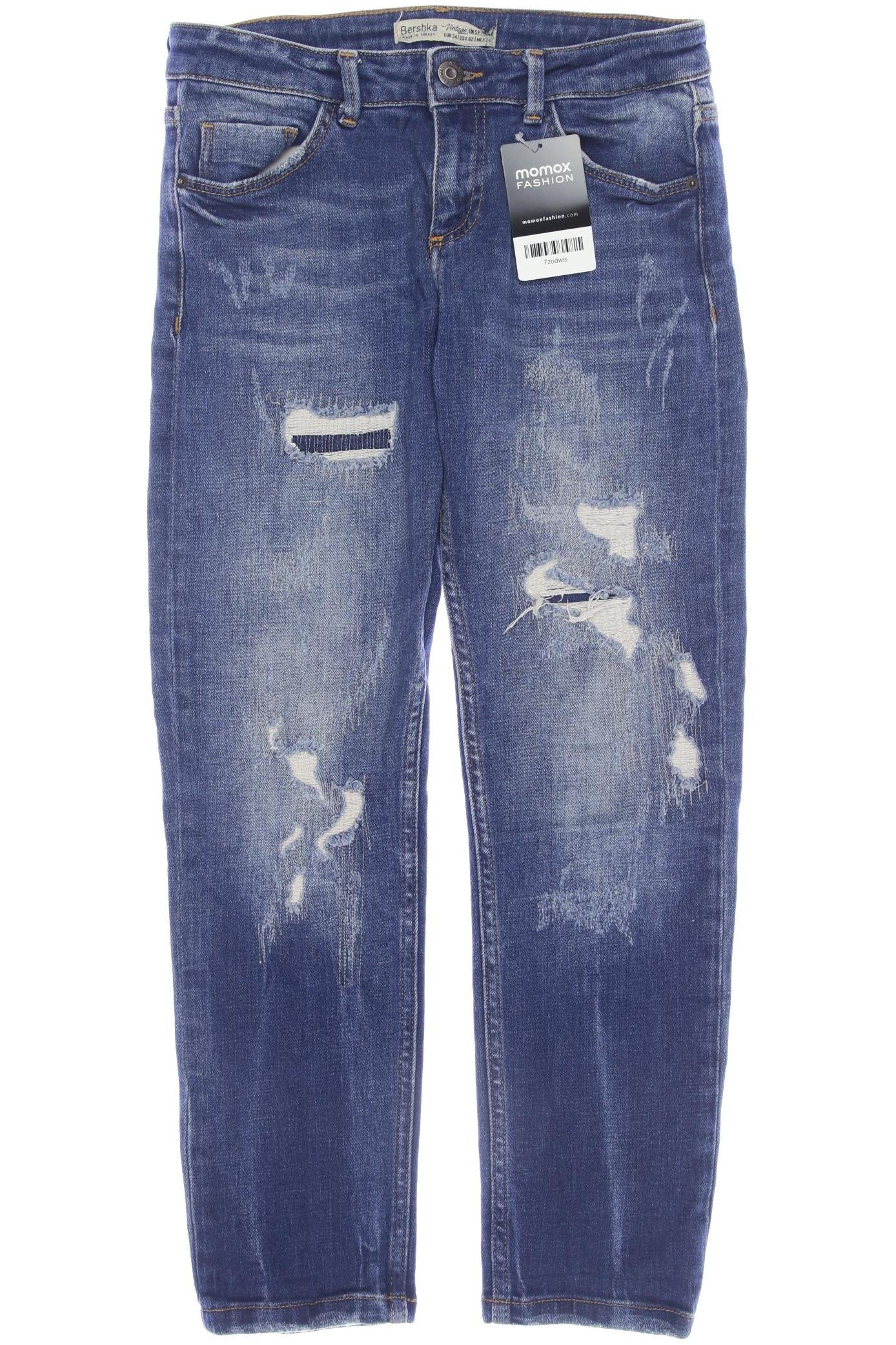

bershka Damen Jeans, marineblau, Gr. 34