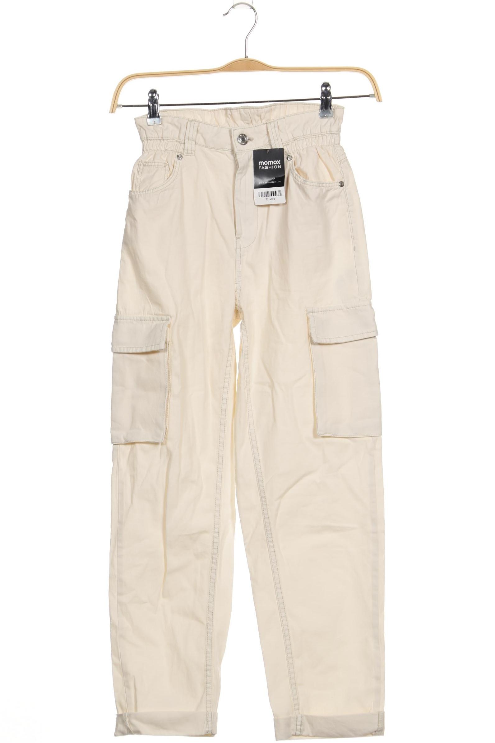 

bershka Damen Jeans, cremeweiß, Gr. 34